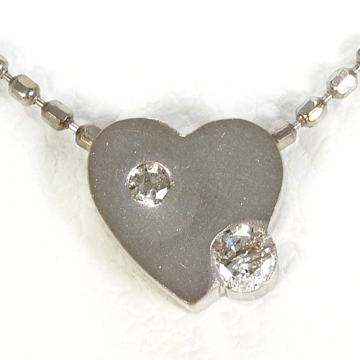 K18WG ネックレス ダイヤ 0.05ct 約40cm 総重量約1.6g ジュエリー 送料無料 新品同様 【中古】 ギフトラッピング無料