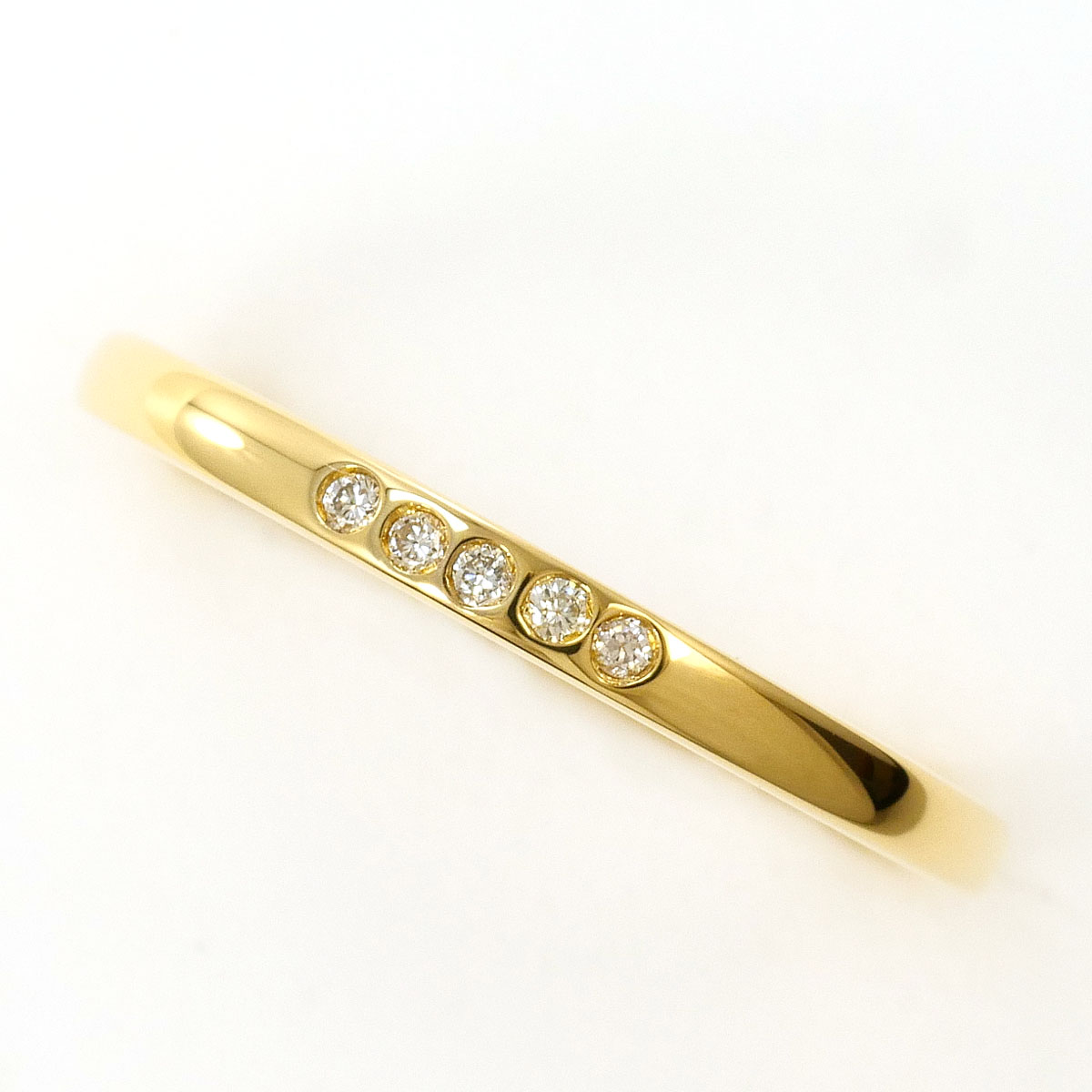 楽天市場】K18YG リング・指輪 10.5号 ダイヤ 0.10ct 総重量約1.1g 