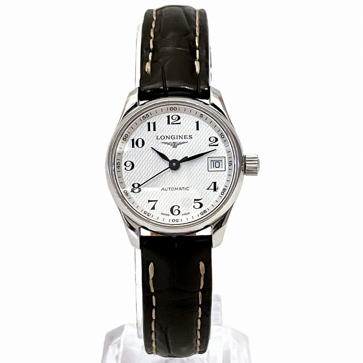 ロンジン LONGINES ウオッチ 御師匠さん寄せ合わせ 総掛け目約33.2g SS 本革 自動小銃一巻き 白いこと文字記号盤 L2.128.4.78.3 貨物輸送無料 【中古】