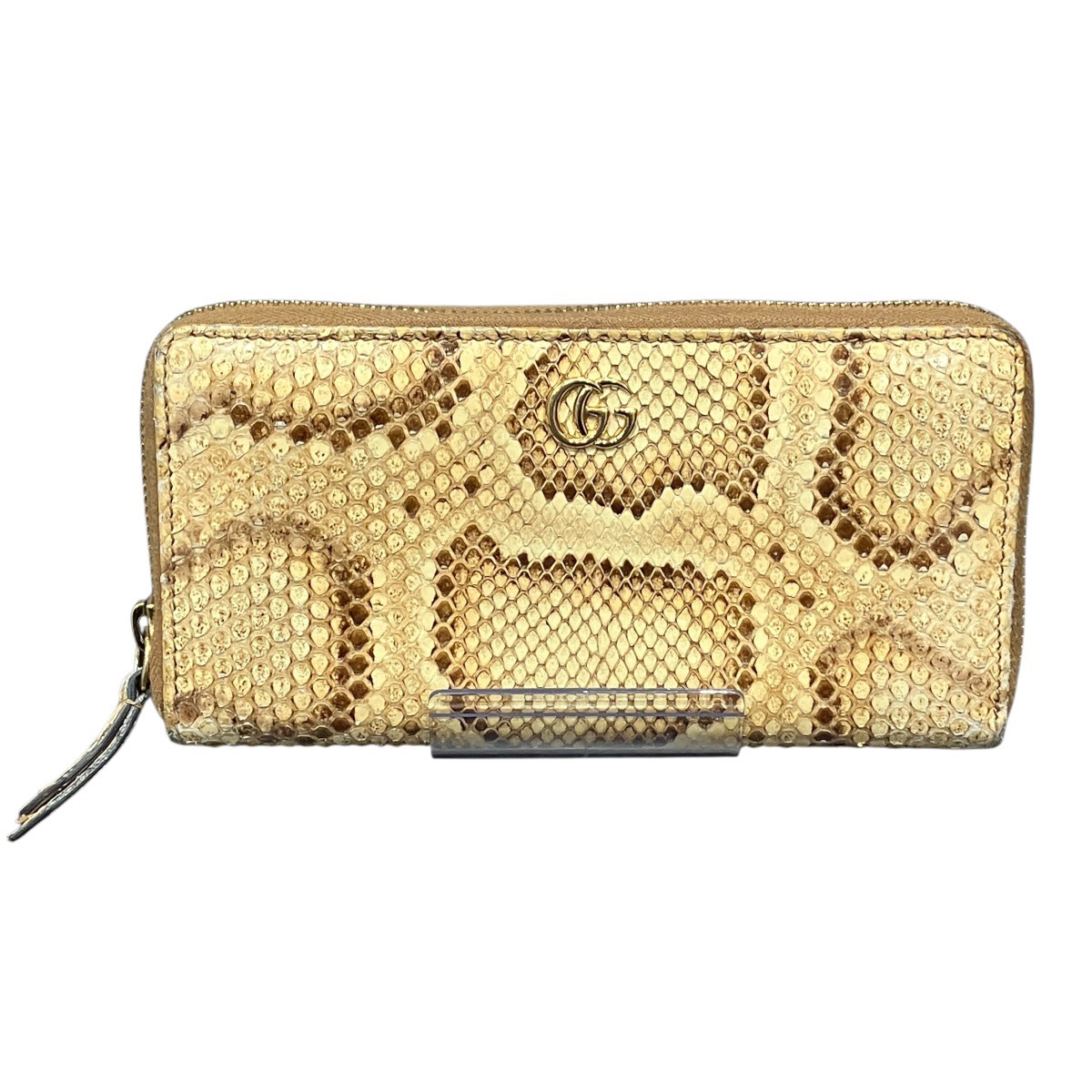 グッチ GUCCI 長札入れ GGマーモント パイソン 456117 貨物輸送無料 【中古】