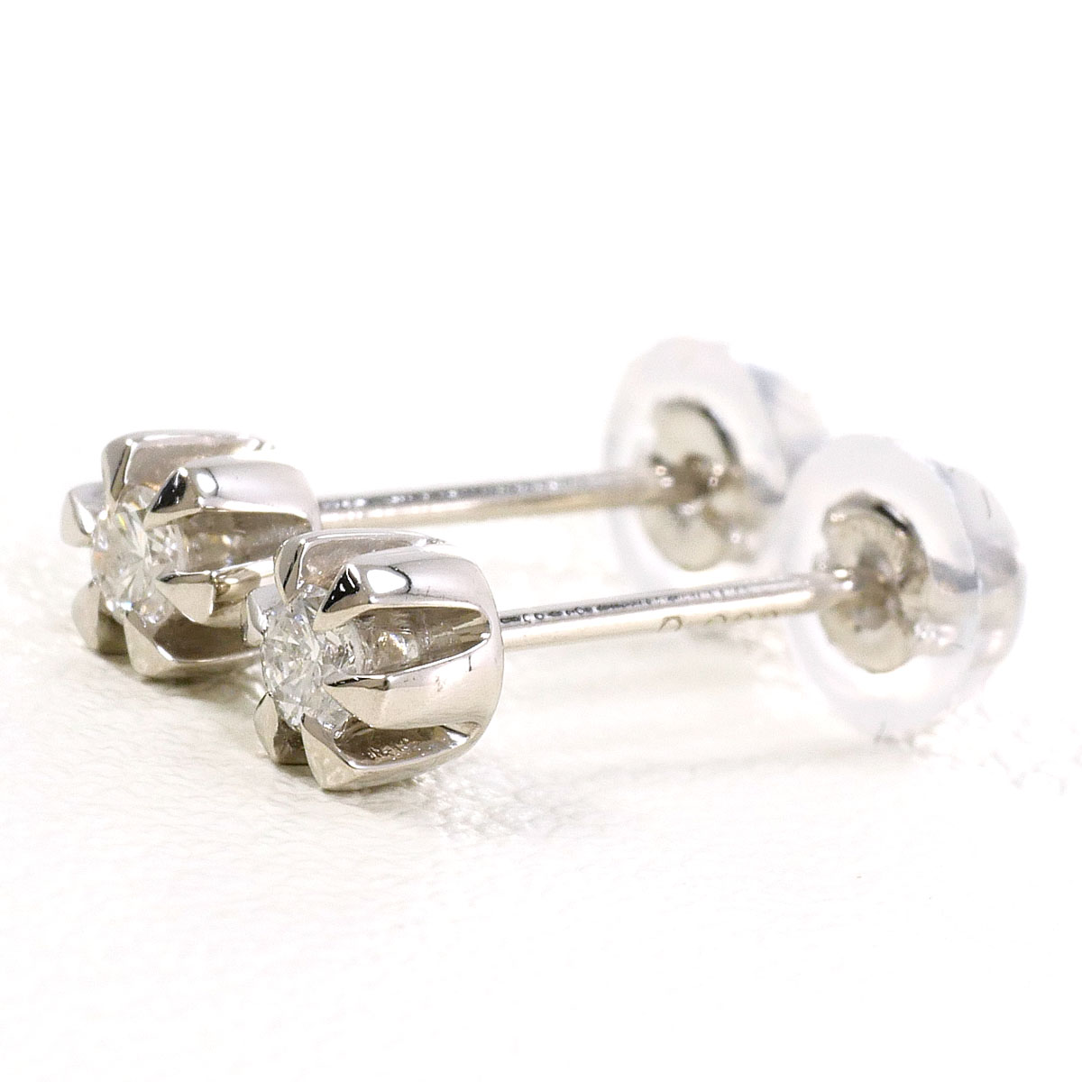 PT900/プラチナ ピアス ダイヤ 総重量約0.9g ジュエリー 送料無料 新品同様 【中古】 ギフトラッピング無料