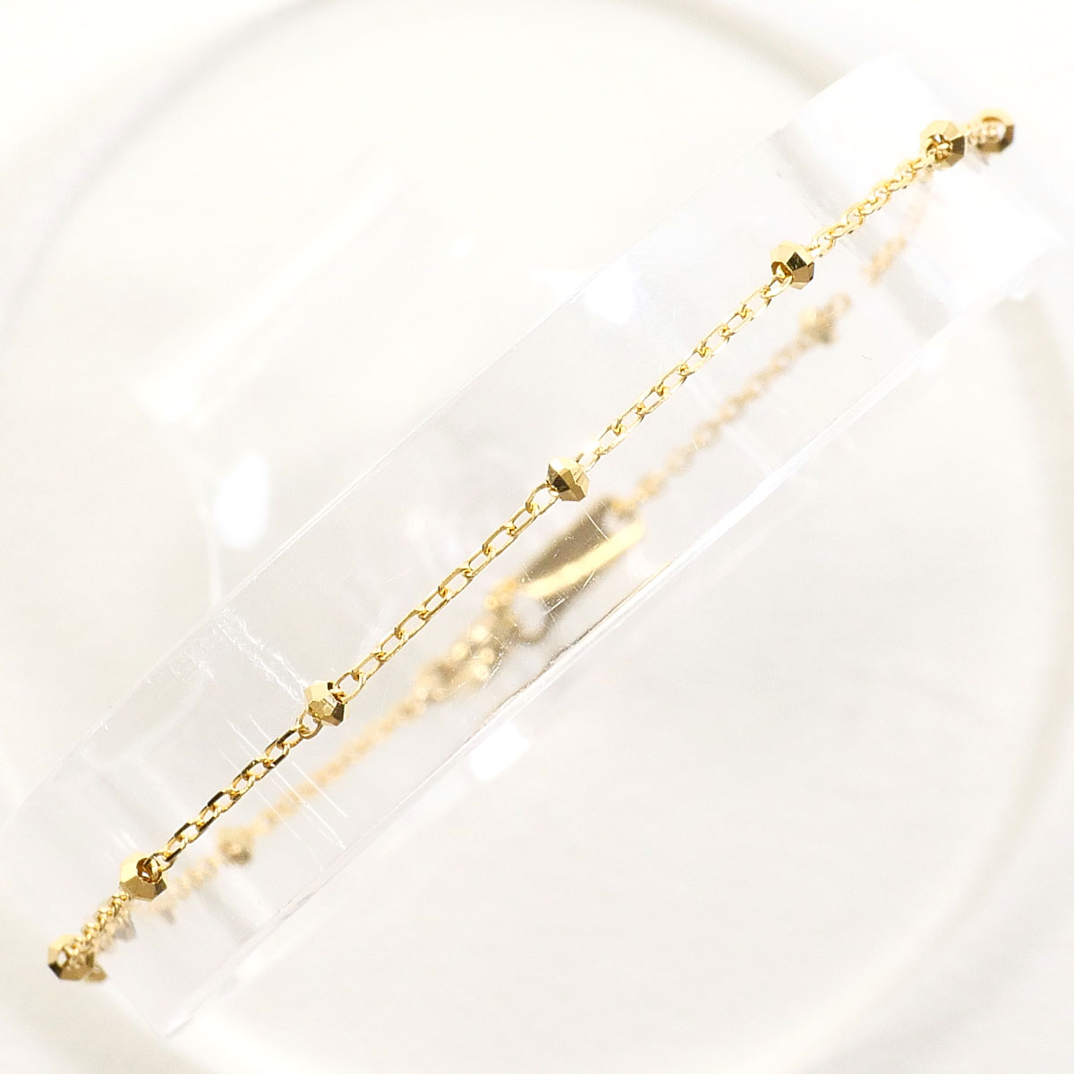 K18YG ブレスレット 約16cm 総重量約0.6g ジュエリー 送料無料 新品同様 【中古】 ギフトラッピング無料