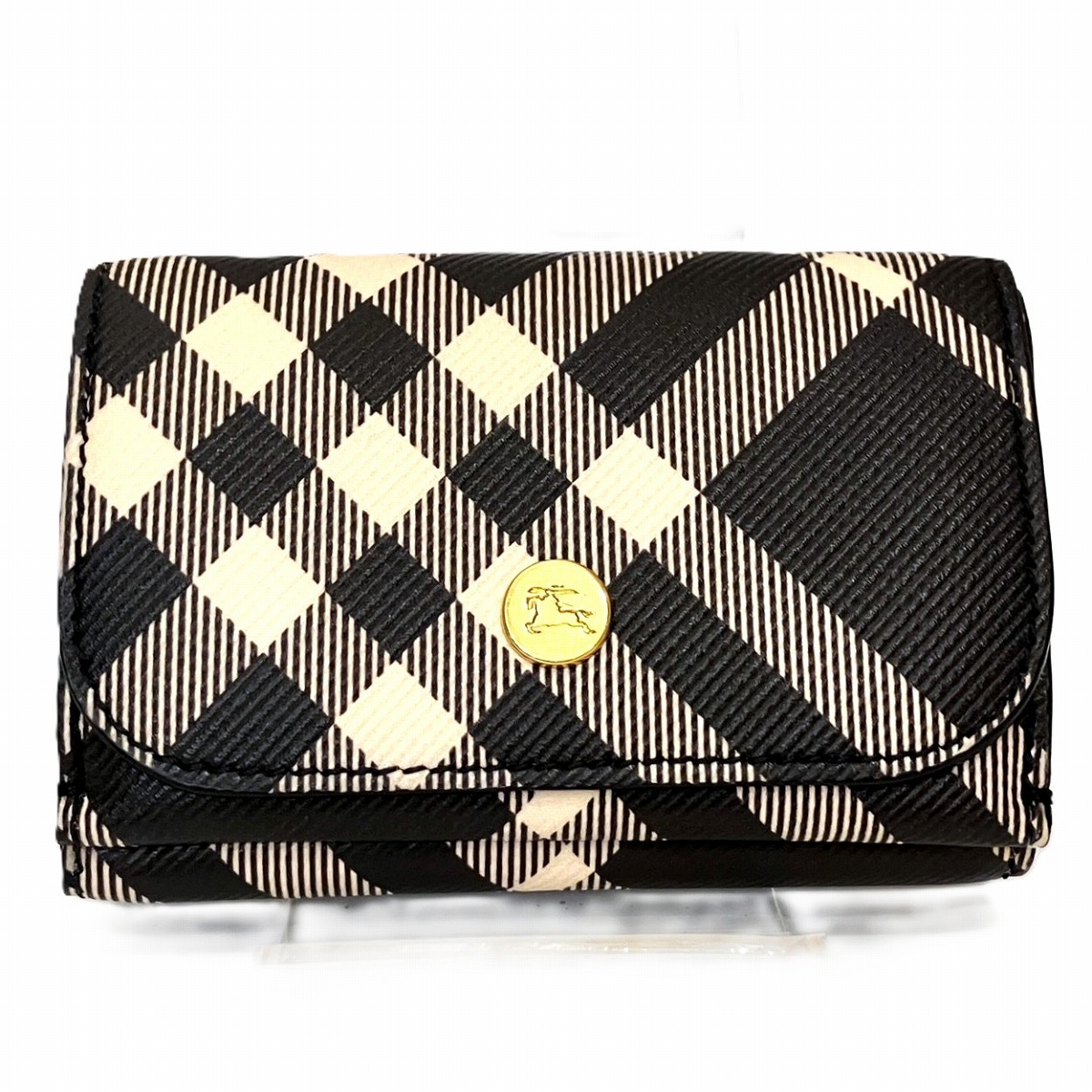 バーバリー BURBERRY 三つ折り紙入れ なめし革 bbr-8095292-0084 貨物輸送無料 【中古】