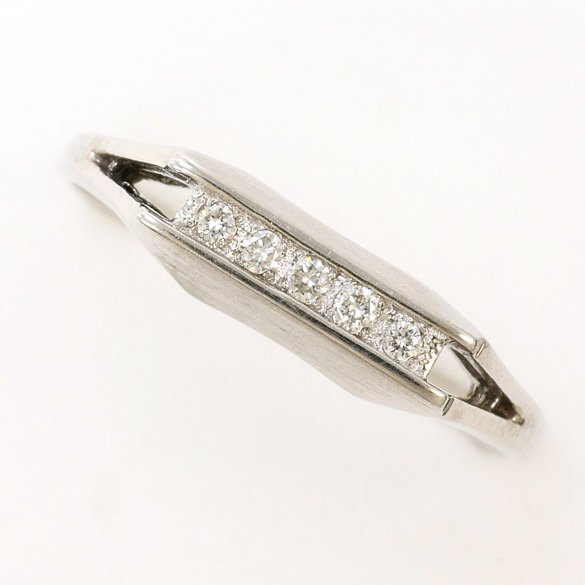 K14WG リング・指輪 11.5号 ダイヤ 0.05ct 総重量約1.5g ジュエリー 送料無料 新品同様 【中古】 ギフトラッピング無料