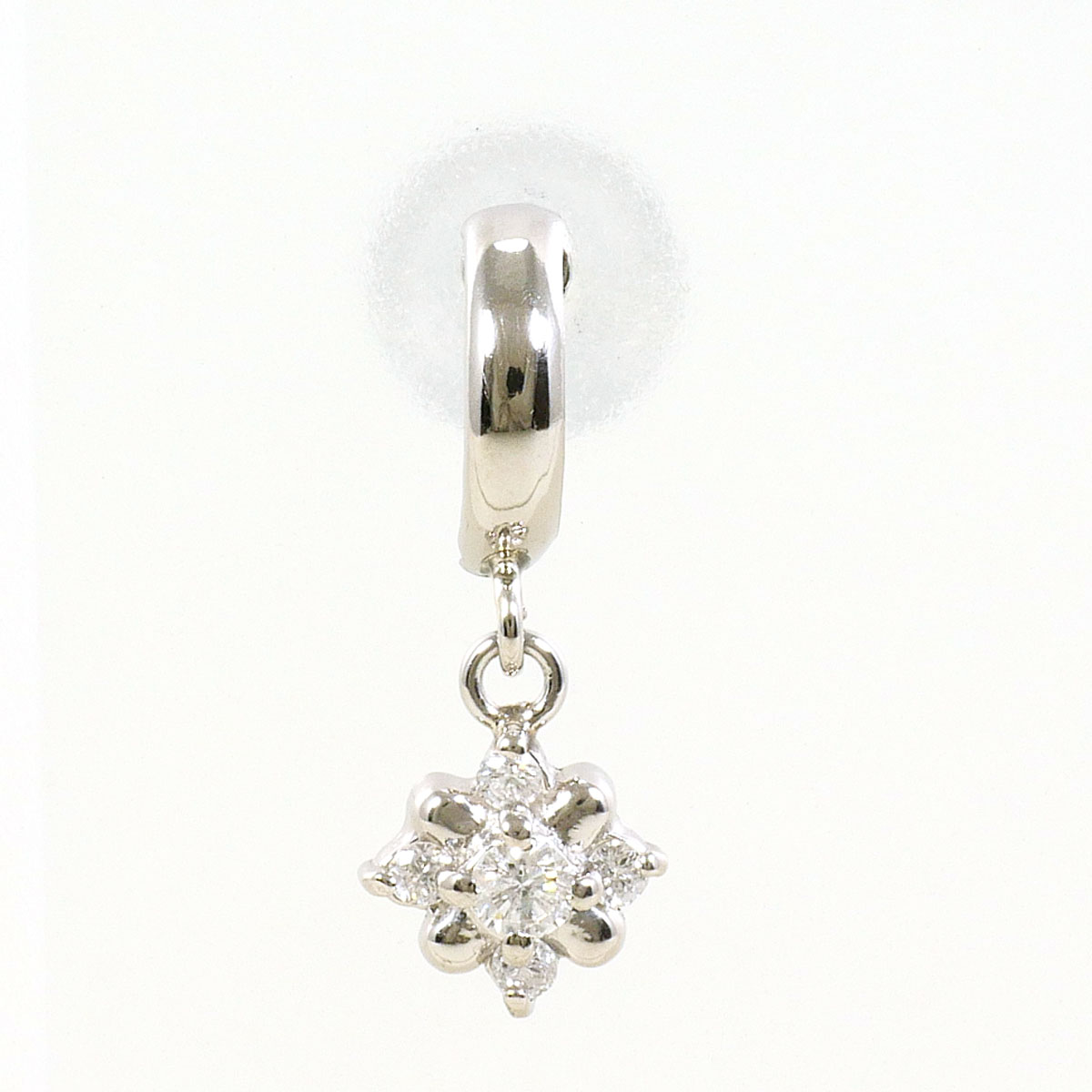 PT900/プラチナ ピアス(片耳) ダイヤ 0.05 ct 総重量約0.4g 送料無料 新品同様 【中古】 ギフトラッピング無料