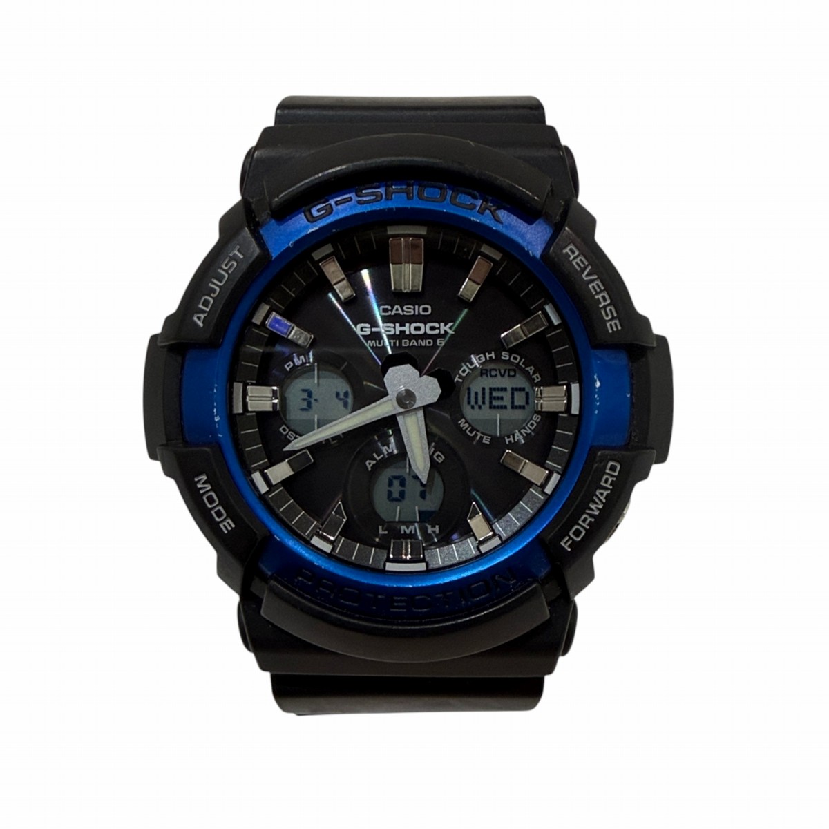 カシオ CASIO 腕時計 G-SHOCK 総重量約84.5g 樹脂 樹脂 ソーラー GAW-100B 送料無料 【中古】