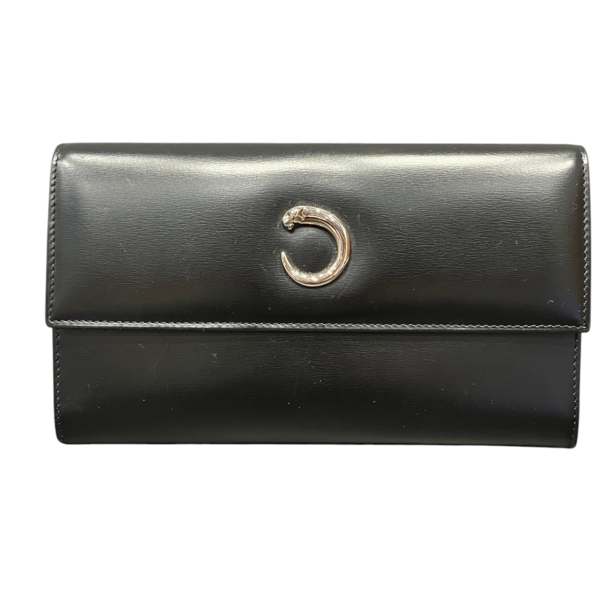 カルティエ CARTIER 三つ折り財布 レザー 送料無料 【中古】