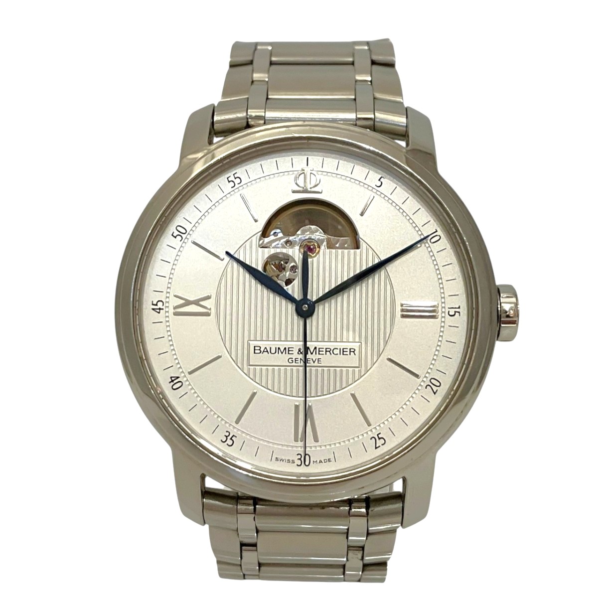 ボーム&メルシェ Baume & Mercier 腕時計 クラシマエグゼクティブ 総重量約136.2g SS SS 自動巻き ホワイト文字盤文字盤 65558 送料無料 【中古】