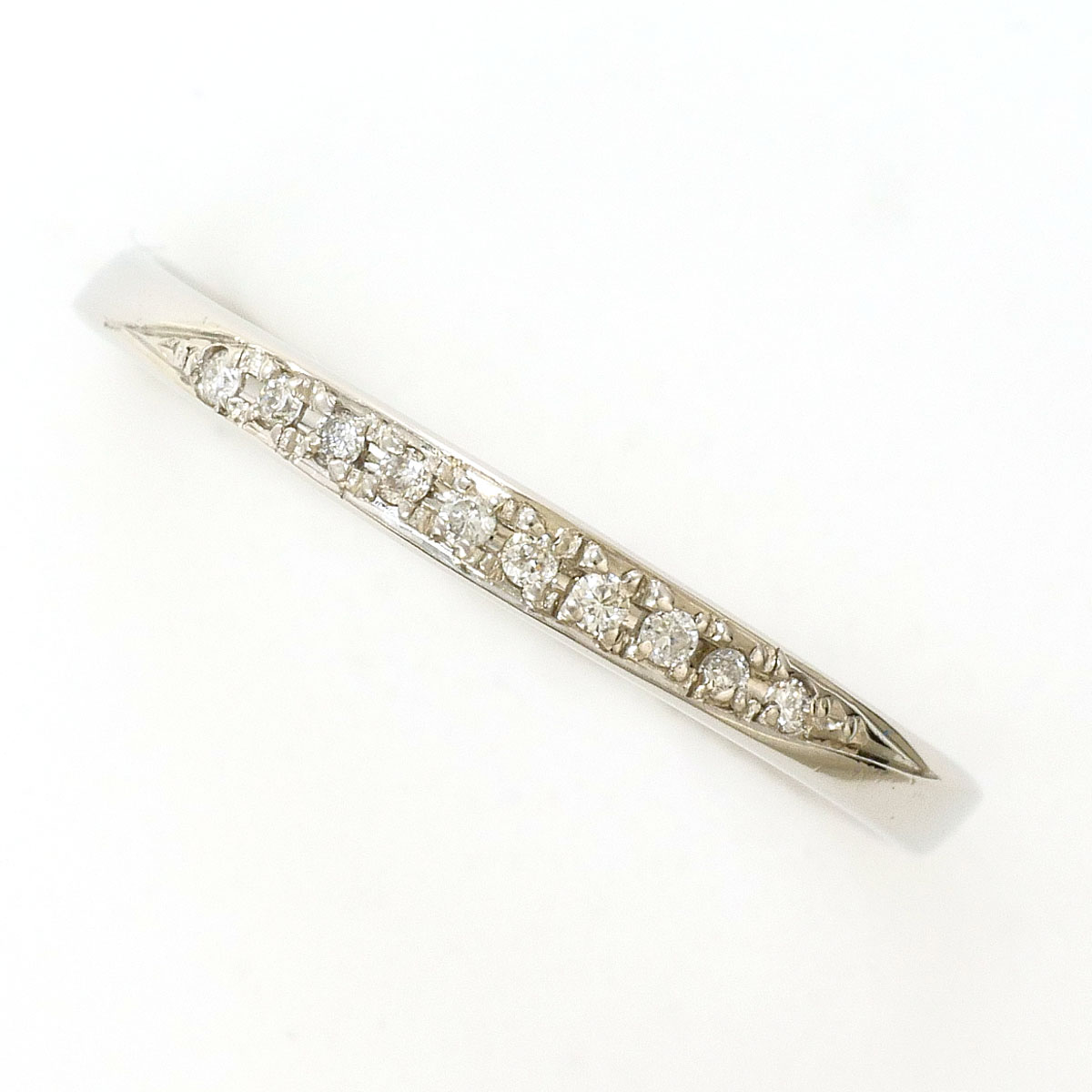 スカラベ PT950/プラチナ リング・指輪 12号 ダイヤ 0.05ct 総重量約1.6g ジュエリー 送料無料 新品同様 【中古】 ギフトラッピング無料|ワンダープライス 店