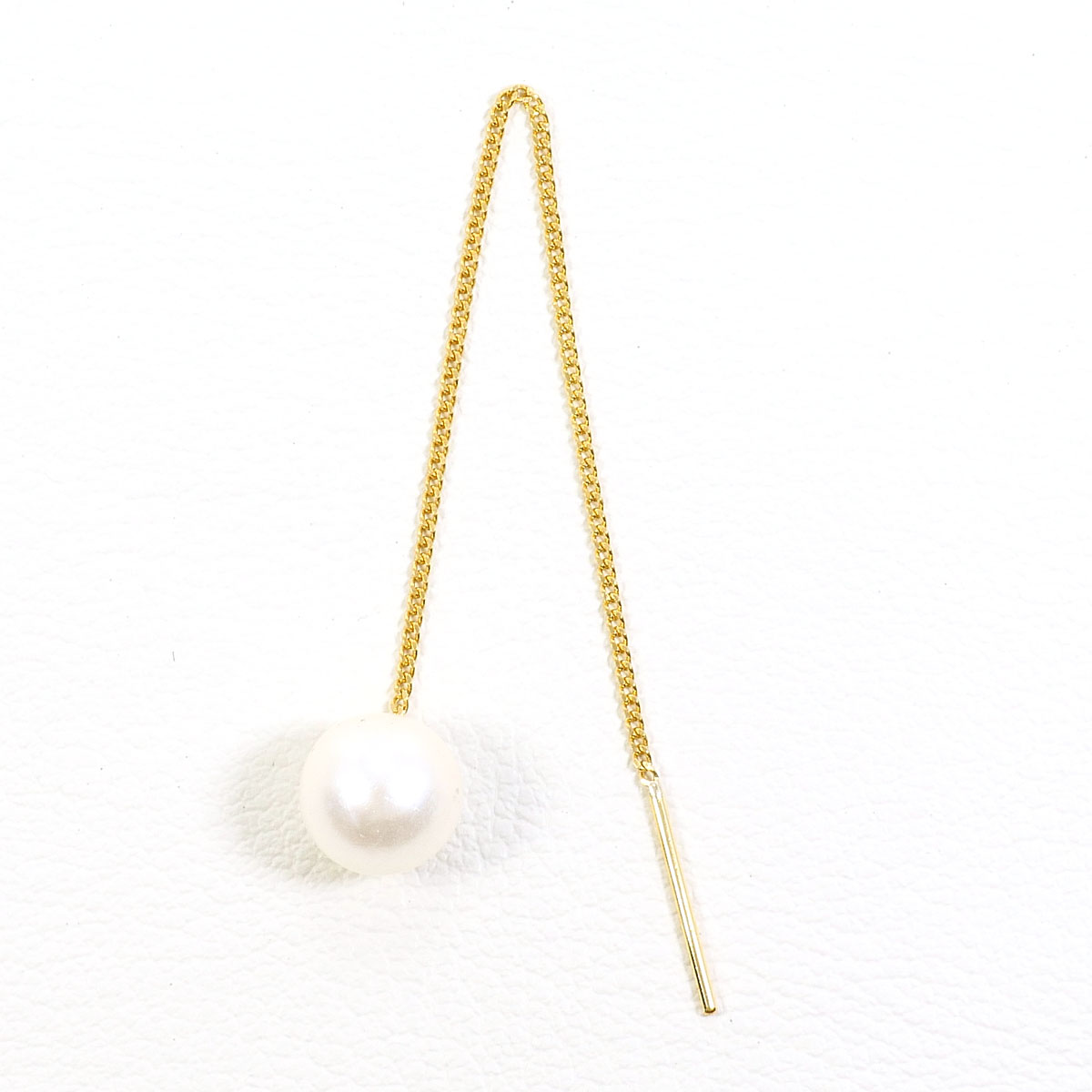 K18YG ピアス(片耳) パール 総重量約0.5g 送料無料 新品同様 【中古】 ギフトラッピング無料