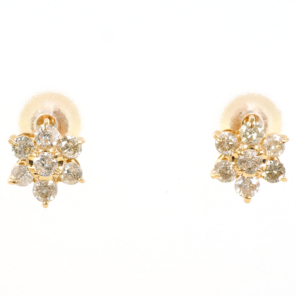 K14PG ピアス ダイヤ 0.20ct 総重量約0.6g ジュエリー 送料無料 新品同様 【中古】 ギフトラッピング無料|ワンダープライス 店