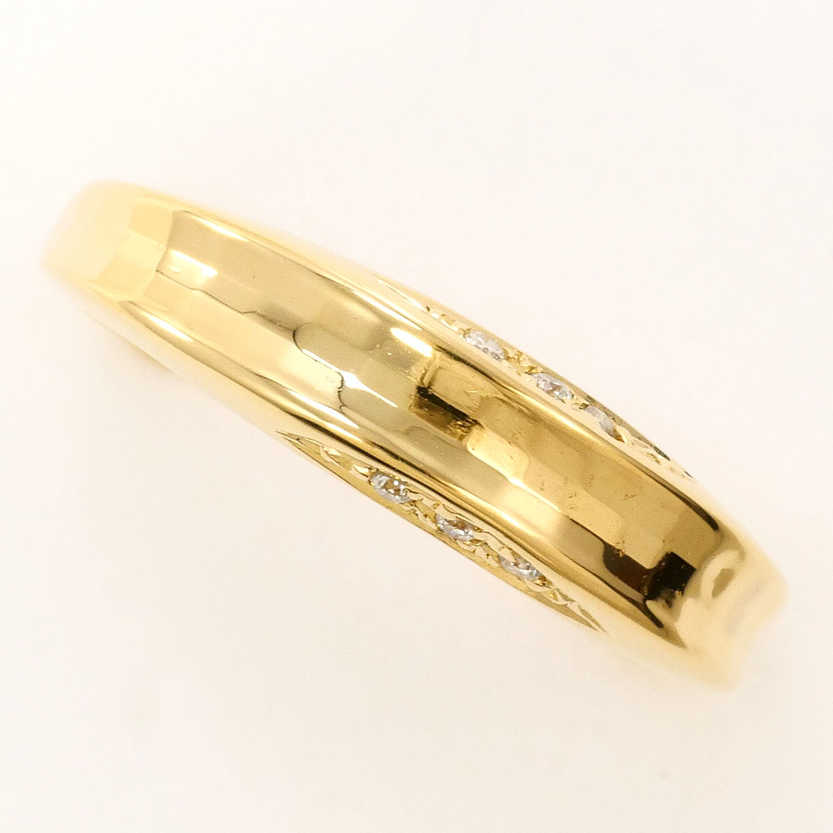 K18YG リング・指輪 12号 ダイヤ 総重量約2.5g ジュエリー 送料無料 新品同様 【中古】 ギフトラッピング無料