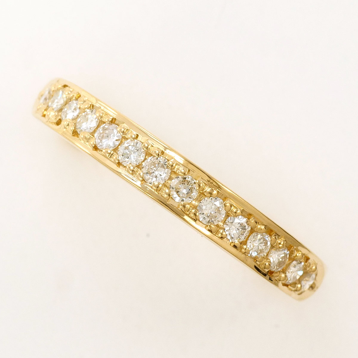 K18YG リング・指輪 13号 ダイヤ 0.19ct 総重量約2.4g ジュエリー 送料無料 新品同様 【中古】 ギフトラッピング無料