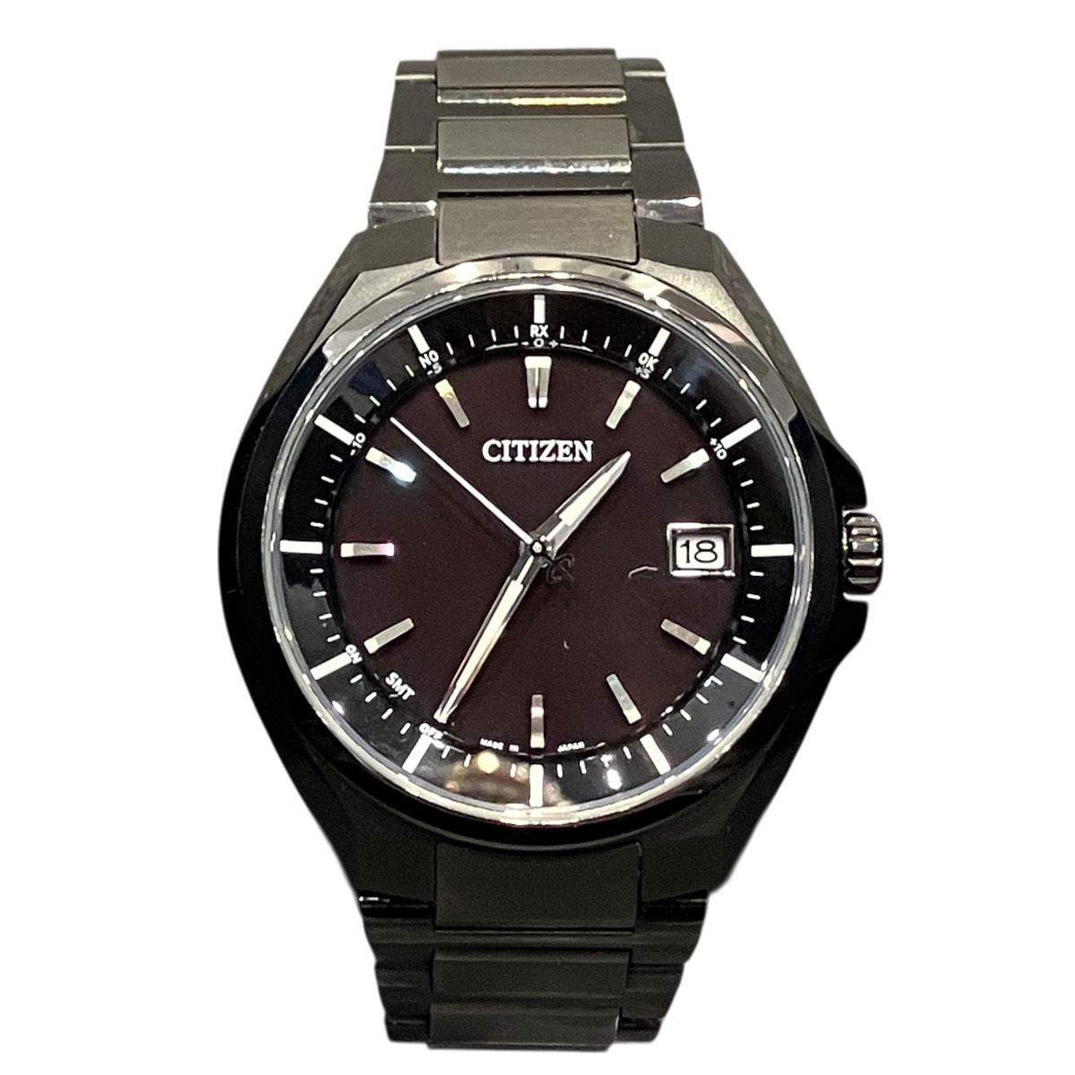 シチズン CITIZEN アテッサ ウォッチ 総掛け目約78.8g ソーラー 黒いこと文字記号盤文字記号盤 H128-R007971 貨物輸送無料 【中古】