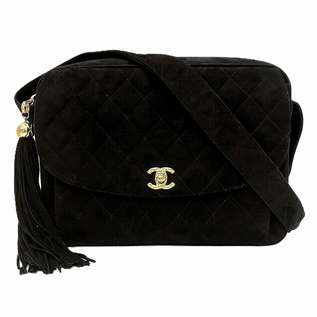 シャネル CHANEL ショルダーバッグ マトラッセ スエードクロス 貨物輸送無料 【中古】