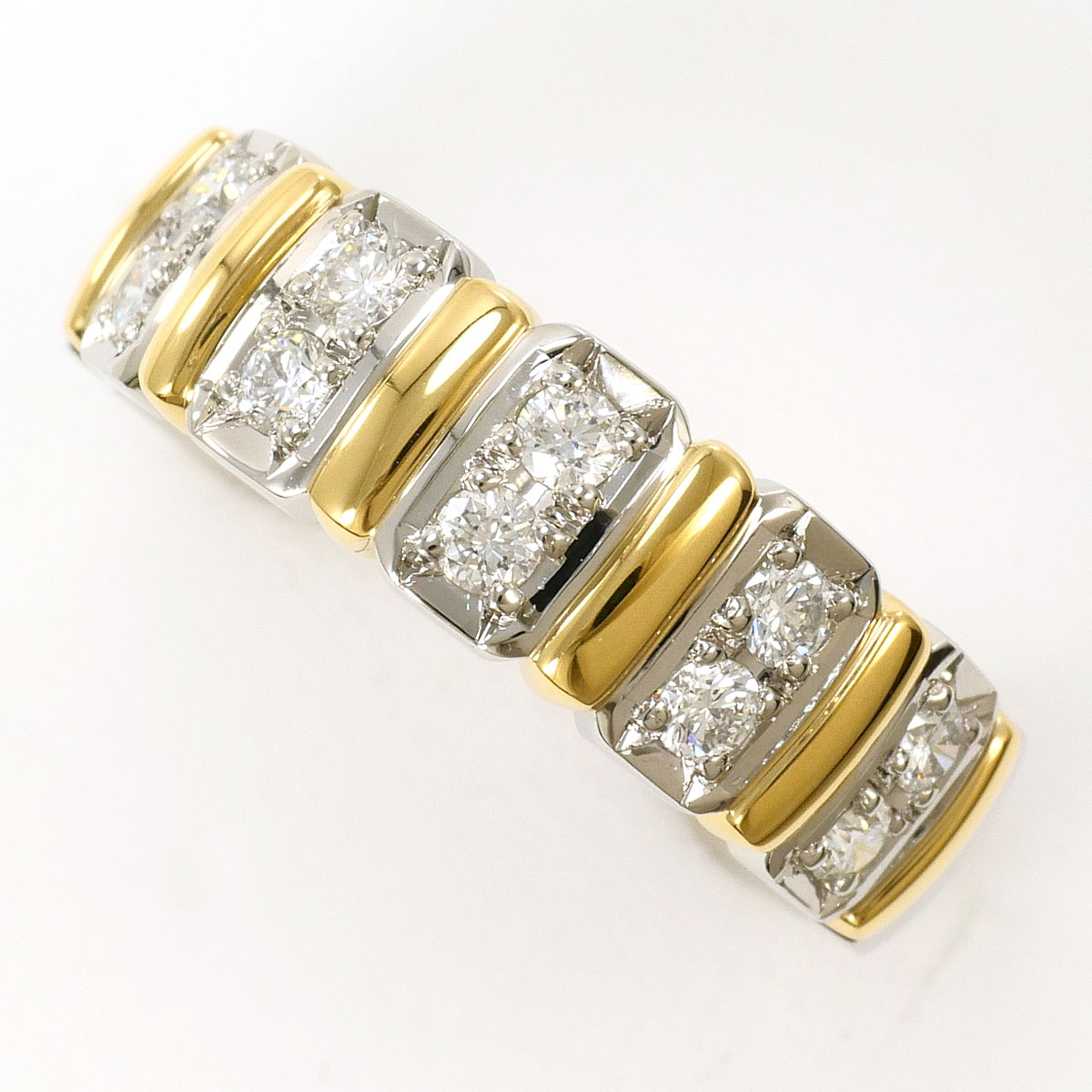 アンブローズ PT900/プラチナ K18YG リング・指輪 11号 ダイヤ 0.31ct 総重量約7.3g ジュエリー 送料無料 新品同様 【中古】 ギフトラッピング無料