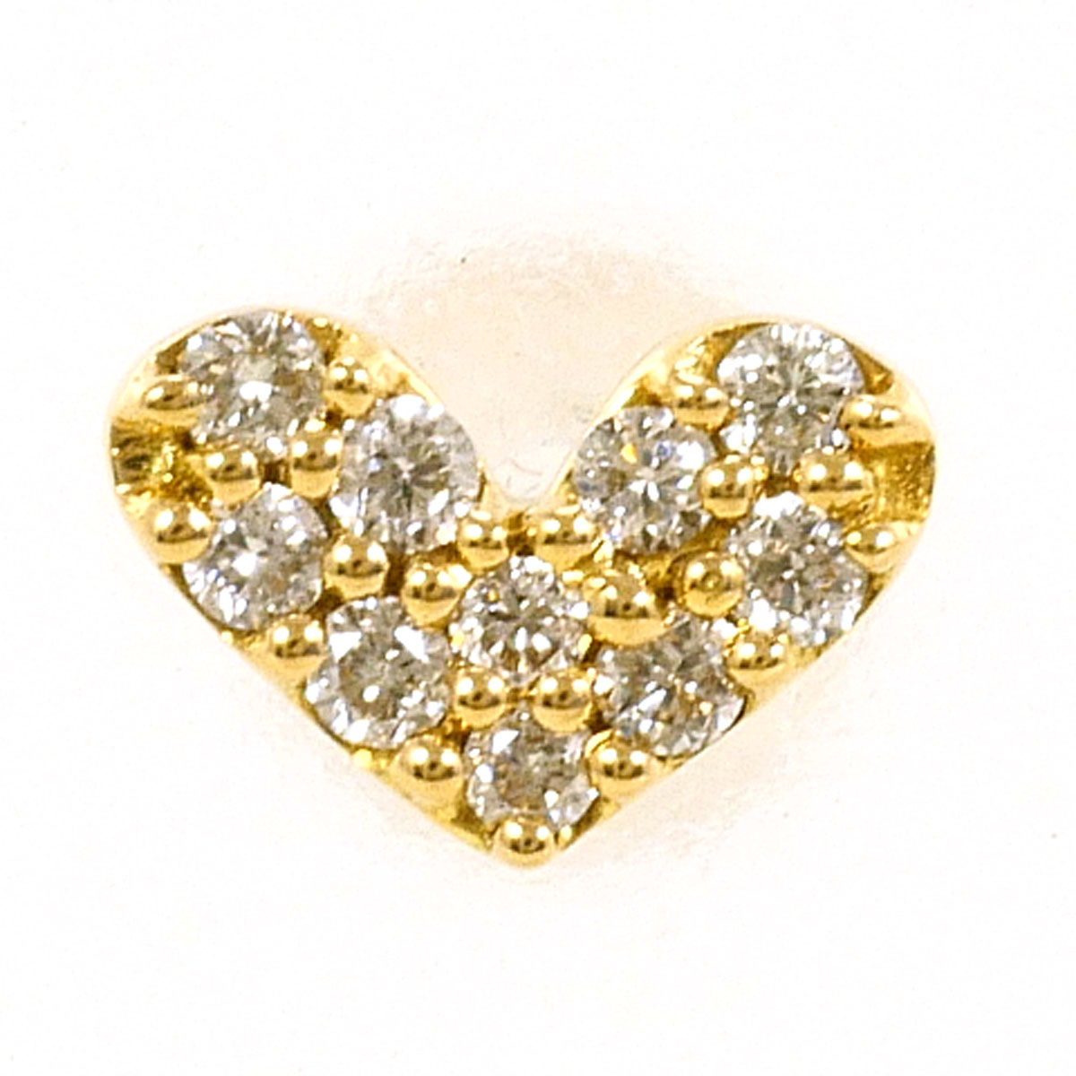 エステール K18YG ピアス(片耳) ダイヤ 0.05ct 総重量約0.3g 送料無料 新品同様 【中古】 ギフトラッピング無料