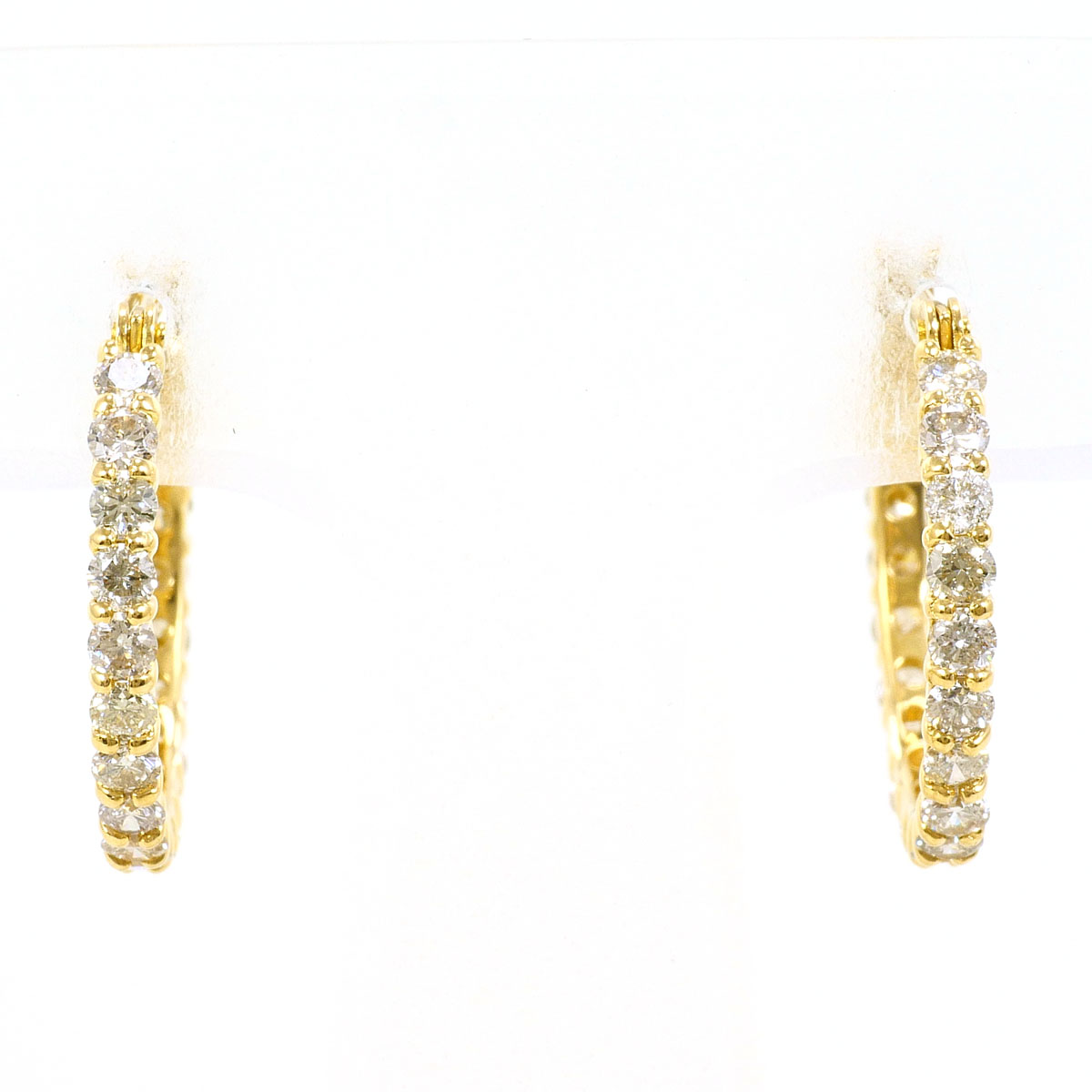 K18YG ピアス ダイヤ 0.50ct 鑑別書 総重量約2.1g ジュエリー 送料無料 新品同様 【中古】 ギフトラッピング無料