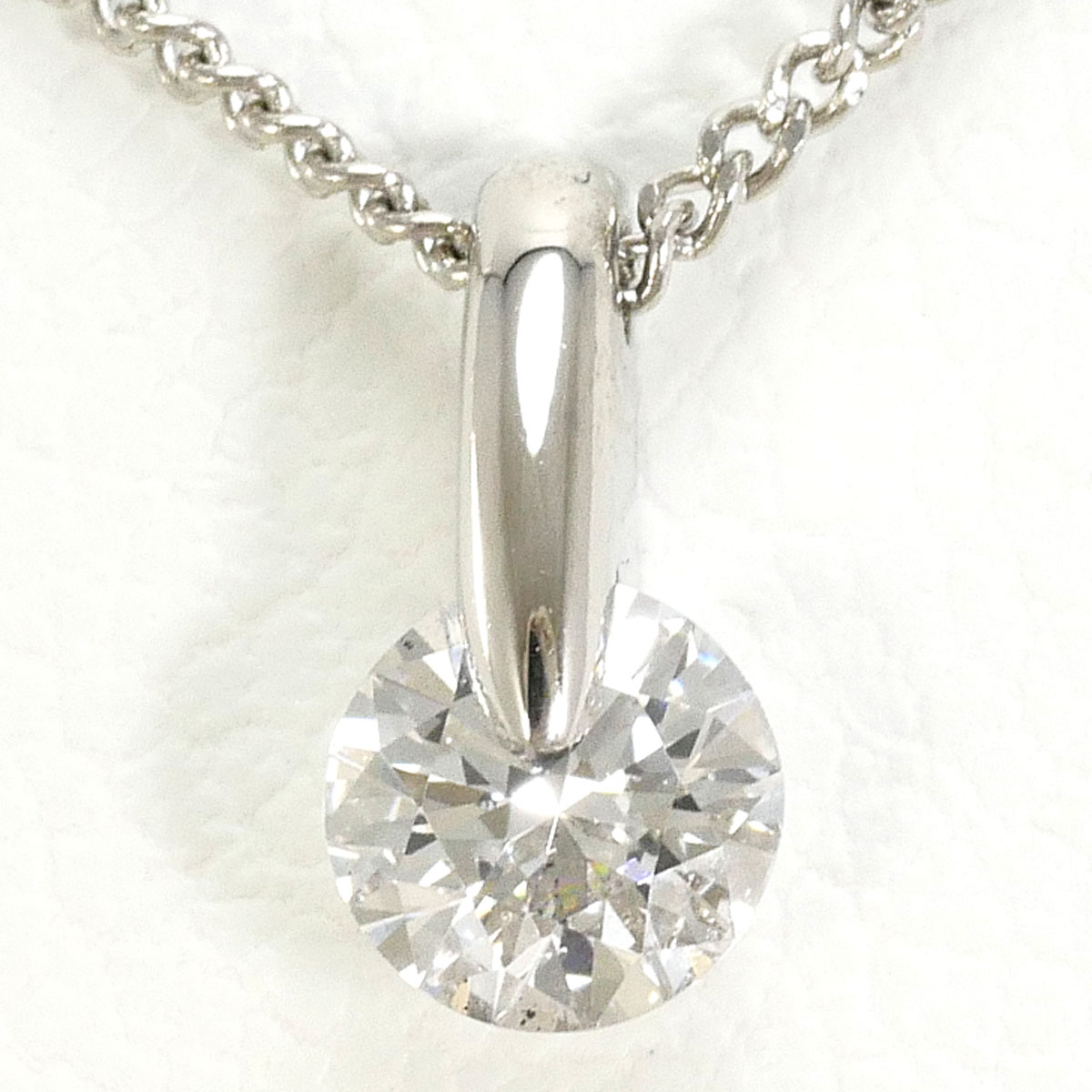 PT900/プラチナ PT850/プラチナ ネックレス ダイヤ 0.22ct 約40cm 総重量約1.7g ジュエリー 送料無料 新品同様 【中古】 ギフトラッピング無料