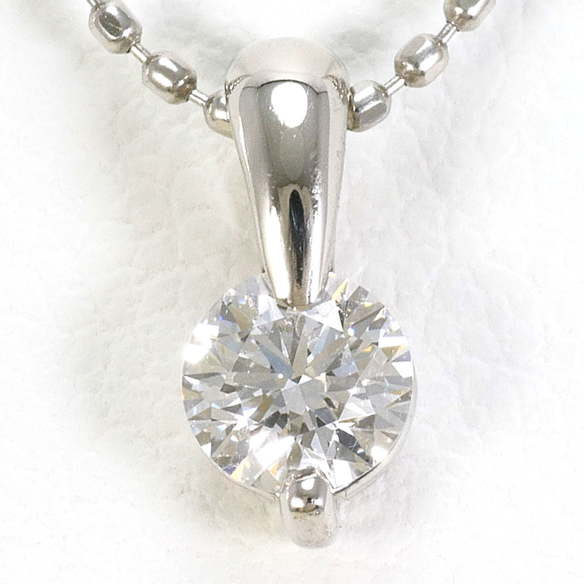 PT900/プラチナ PT850/プラチナ ネックレス ダイヤ 0.244ct VS2 鑑定書 約40cm 総重量約2.6g ジュエリー 送料無料 新品同様 【中古】 ギフトラッピング無料｜ワンダープライス　店