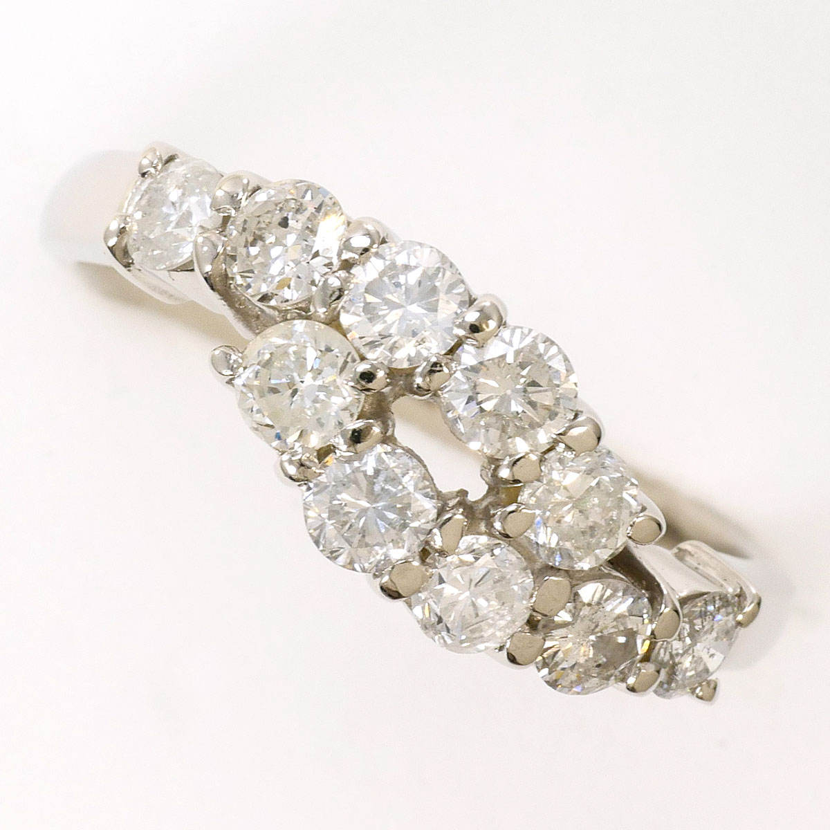 PT900/プラチナ リング・指輪 13号 ダイヤ 1.00ct 鑑別書 総重量約4.2g ジュエリー 送料無料 新品同様 【中古】 ギフトラッピング無料|ワンダープライス 店