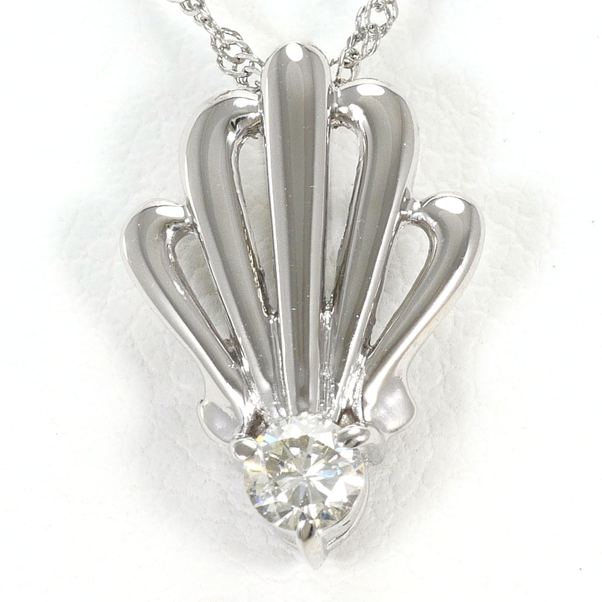 PT900/プラチナ PT850/プラチナ ネックレス ダイヤ 0.11ct 約39cm 総重量約2.8g ジュエリー 送料無料 新品同様 【中古】 ギフトラッピング無料