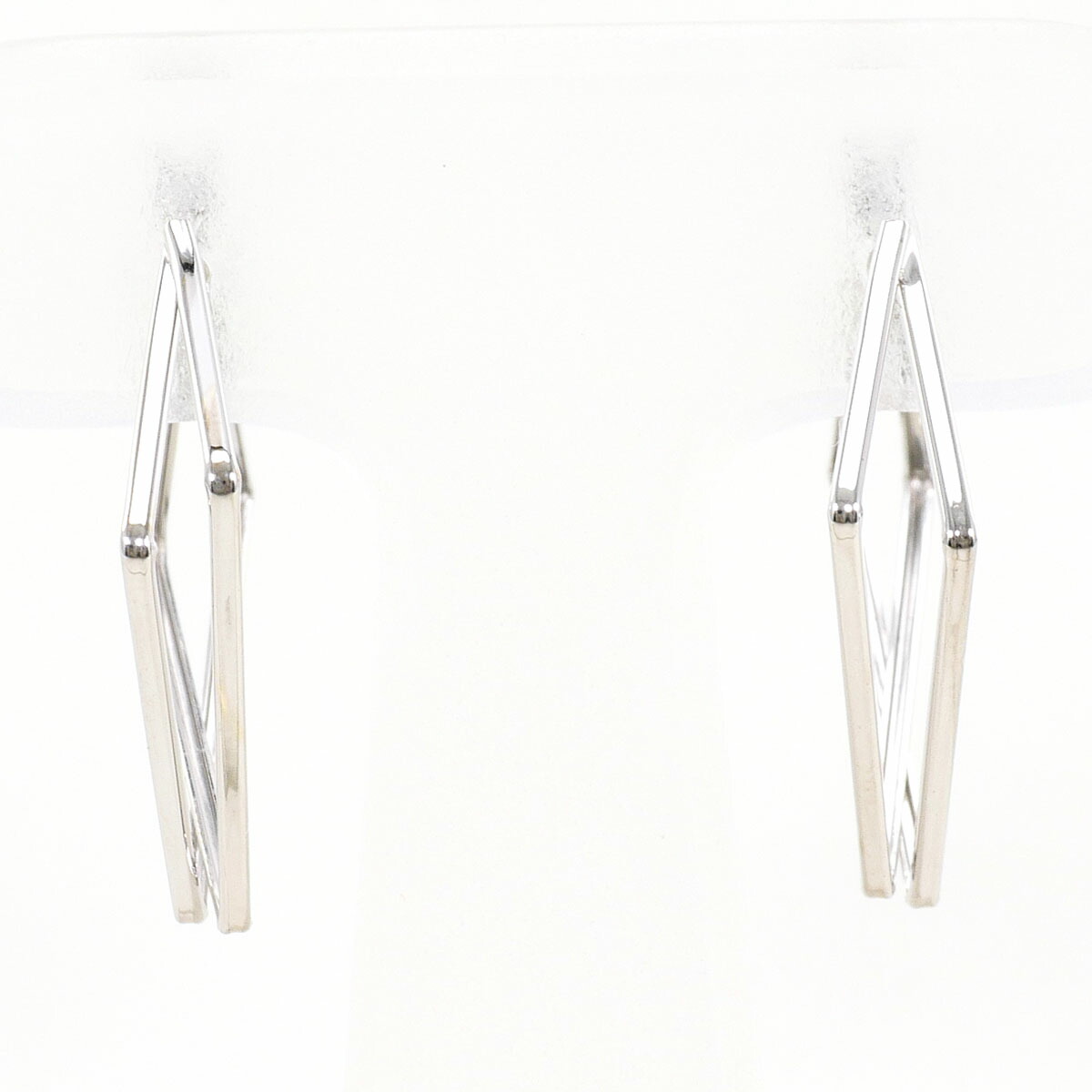 K10WG ピアス 総重量約1.2g ジュエリー 送料無料 新品同様 【中古】 ギフトラッピング無料