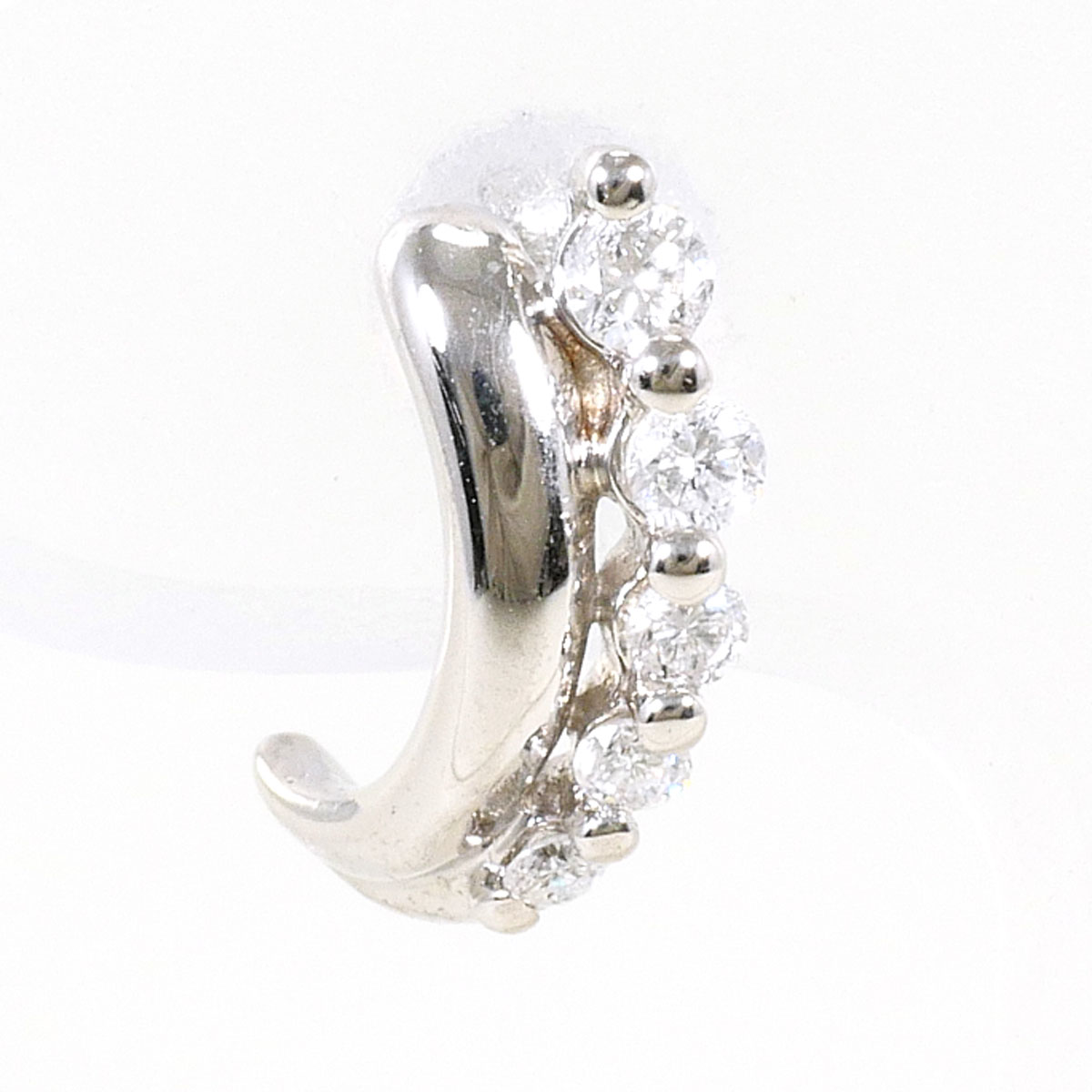 PT/プラチナ ピアス(片耳) ダイヤ 0.1ct 総重量約1.1g 送料無料 新品同様 【中古】 ギフトラッピング無料