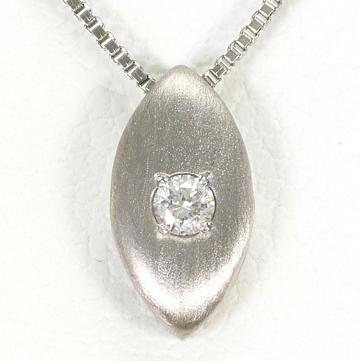 K18WG ネックレス ダイヤ 0.03 ct 約40cm 総重量約1.7g ジュエリー 送料無料 新品同様 【中古】 ギフトラッピング無料 45,370円