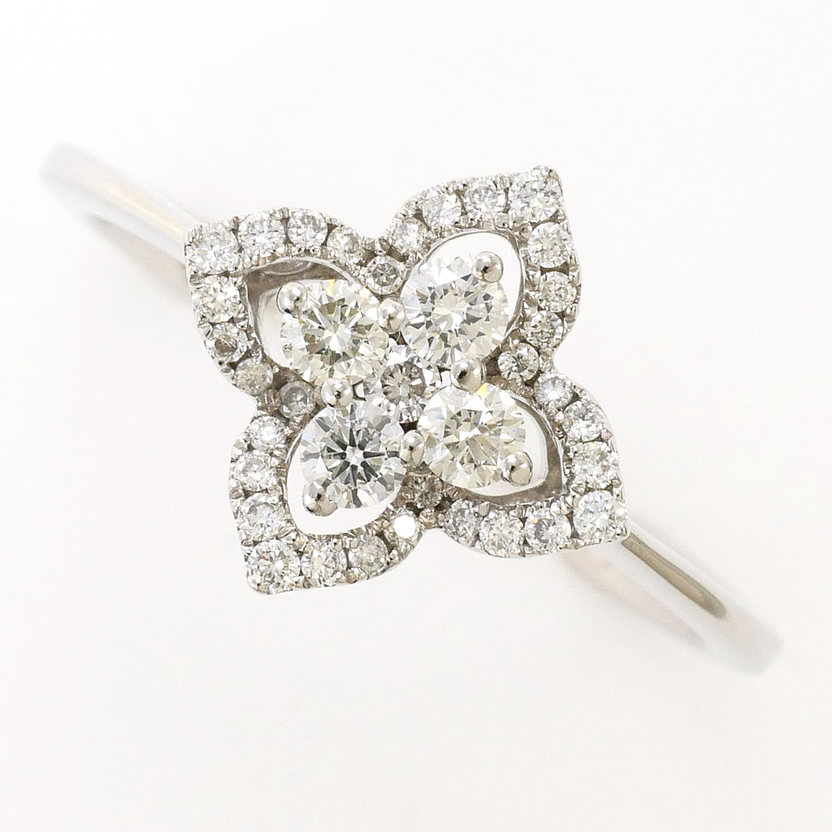 K18WG リング・指輪 13号 ダイヤ 0.33 ct 総重量約2.6g ジュエリー 送料無料 新品同様 【中古】 ギフトラッピング無料|ワンダープライス 店