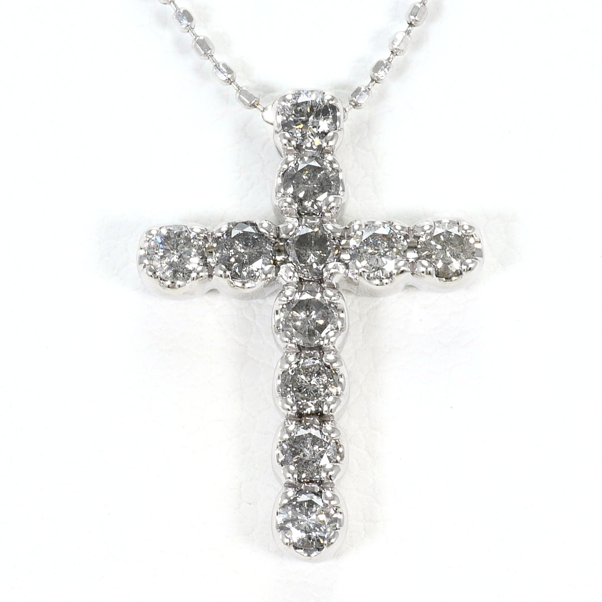 K18WG ネックレス ダイヤ 0.50ct カード鑑別書 約38cm 総重量約3.3g ジュエリー 送料無料 新品同様 【中古】 ギフトラッピング無料|ワンダープライス 店