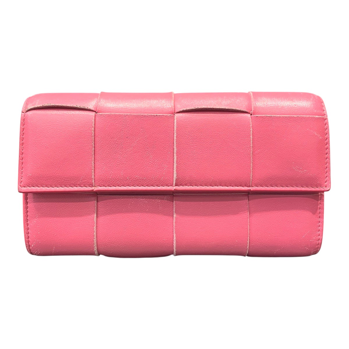 ボッテガヴェネタ BOTTEGAVENETA カセット ラージフラップウォレット 長財布 レザー 667433 送料無料 【中古】|ワンダープライス 店