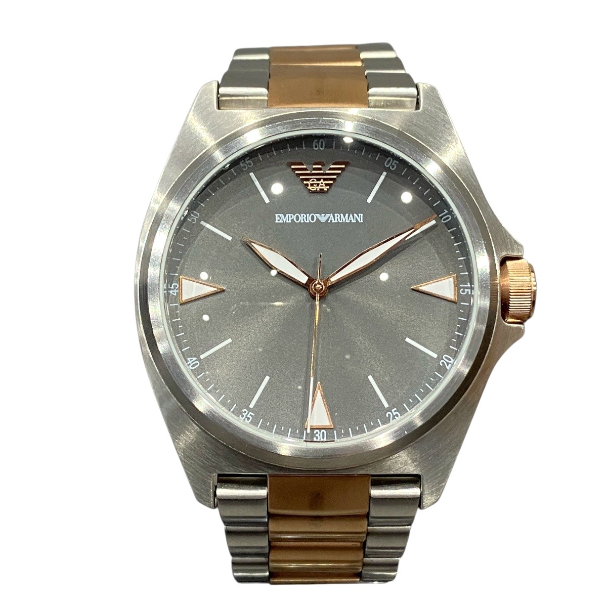 エンポリオ・アルマーニ Emporio Armani ニコラ 腕時計 総重量約125g SS SS クオーツ グレー文字盤文字盤 AR-11256 送料無料 【中古】