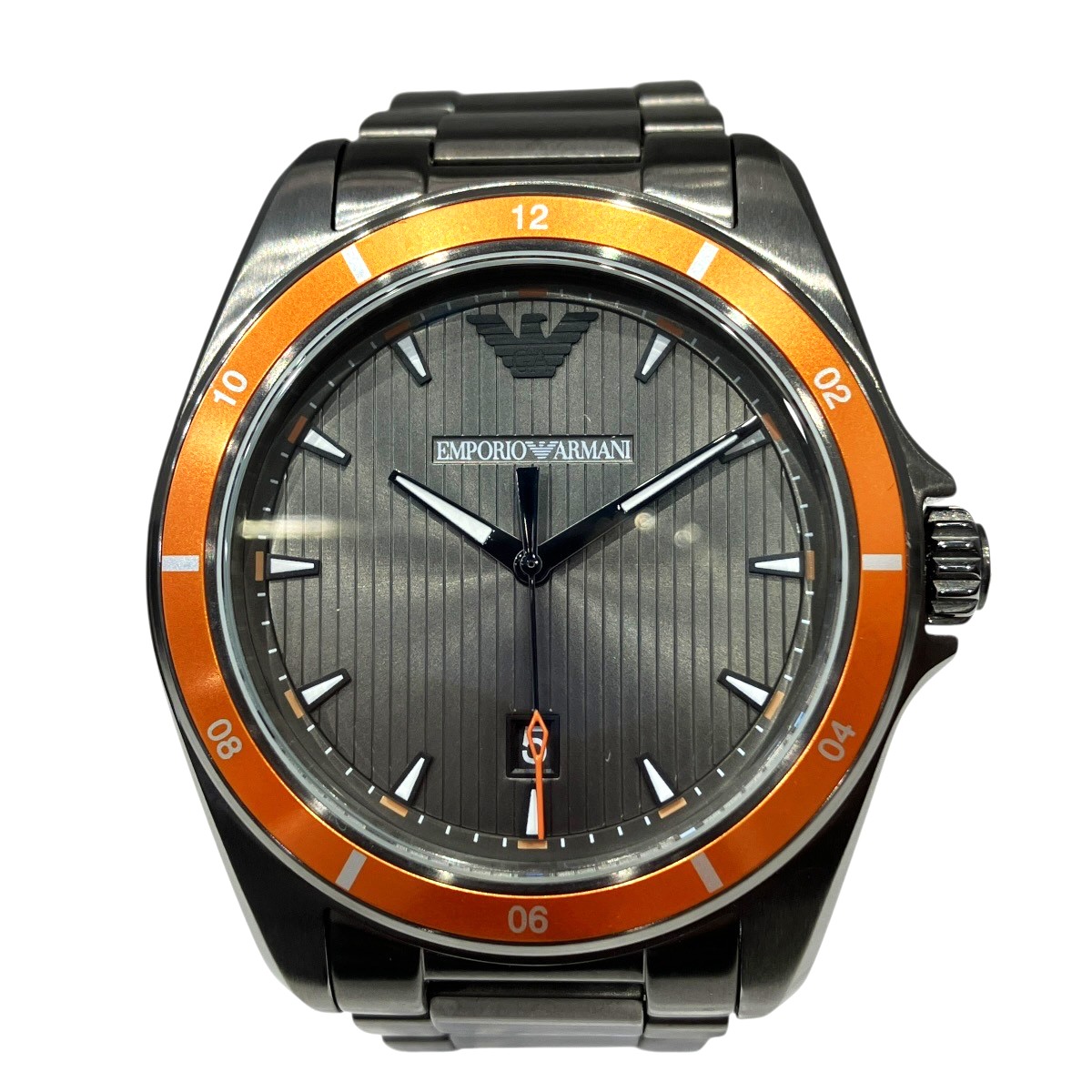 エンポリオ・アルマーニ Emporio Armani 腕時計 総重量約153.4g SS SS クオーツ グレー文字盤文字盤 AR-11178 送料無料 【中古】