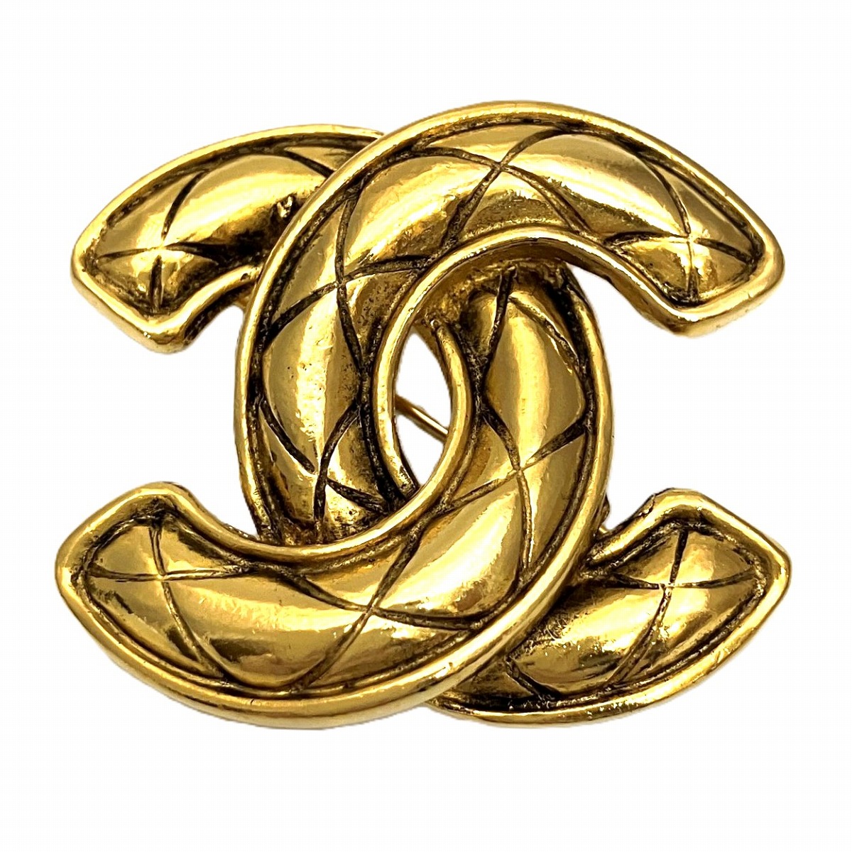シャネル CHANEL ブローチ　アクセサリー ココ マトラッセ 総重量約16.5g GP ジュエリー 送料無料 【中古】｜ワンダープライス　店