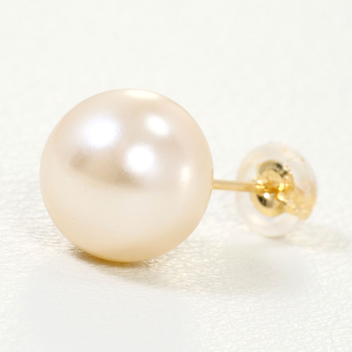 K18YG ピアス(片耳) パール 総掛け目約0.6g 貨物輸送無料 新品負けず劣らず 【中古】 ギフトラッピング無料