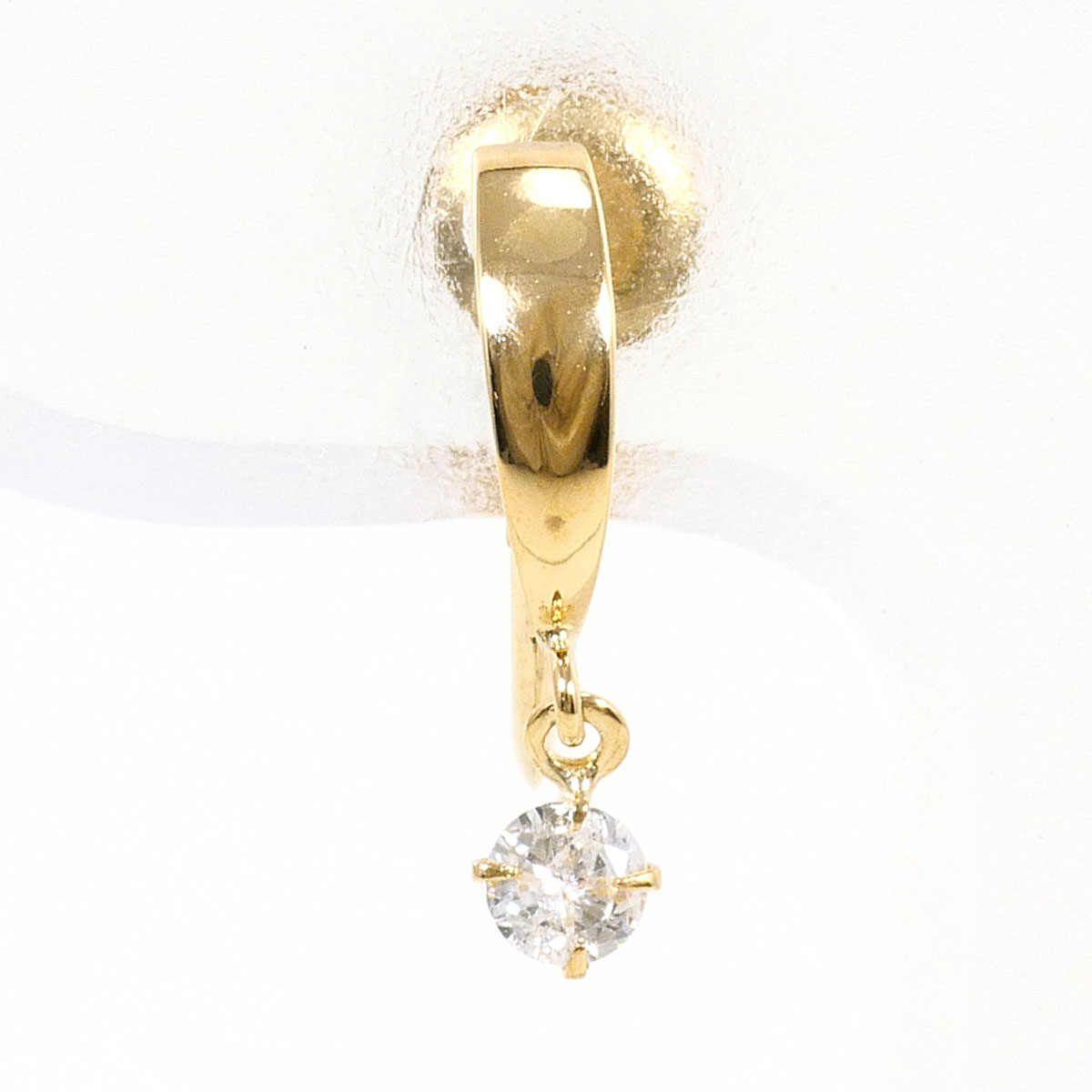 K18YG イヤリング ダイヤ 0.05ct 総重量約0.5g ジュエリー 送料無料 新品同様 【中古】 ギフトラッピング無料｜ワンダープライス　店 16,740円