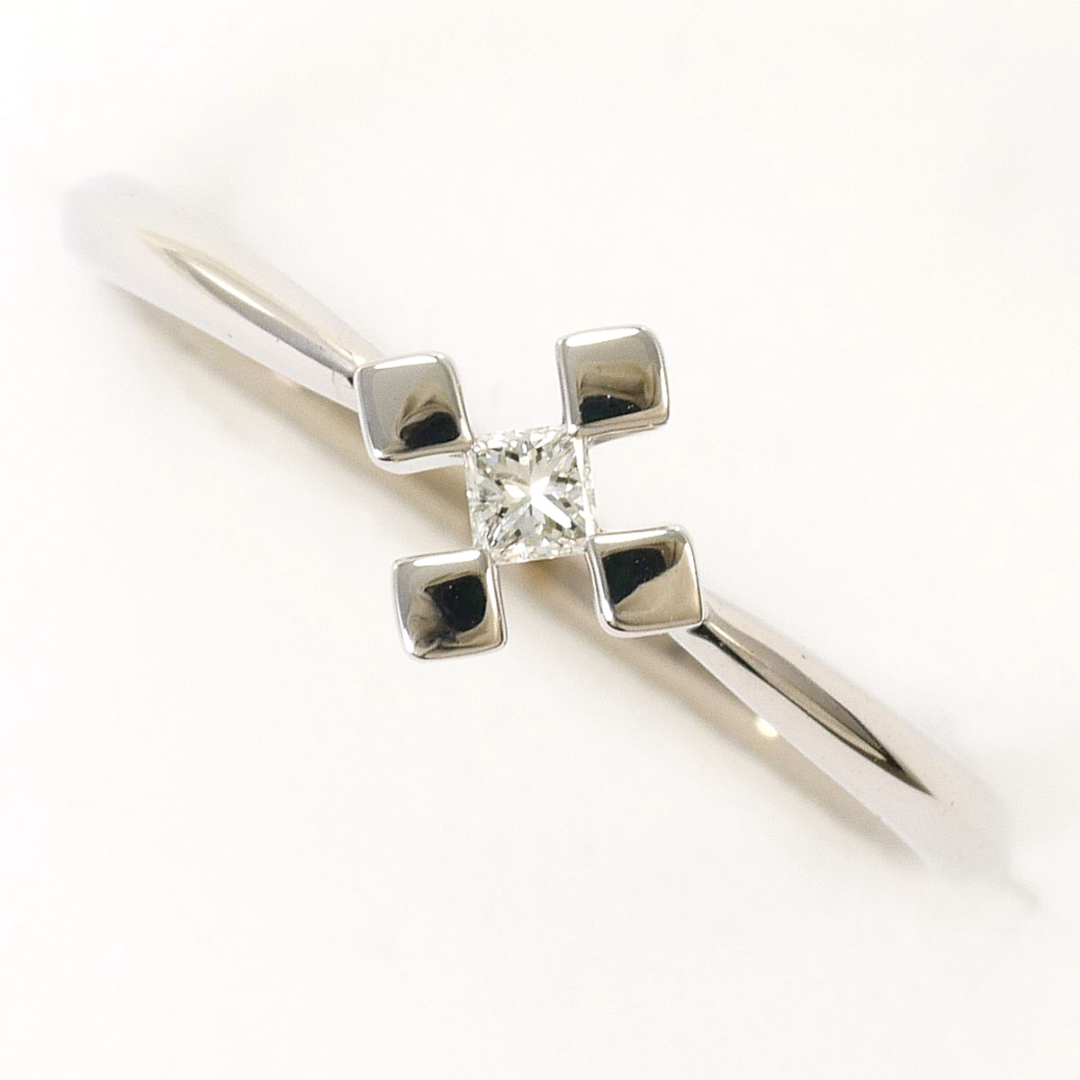 K18WG リング・指輪 10号 ダイヤ 総重量約1.7g ジュエリー 送料無料 新品同様 【中古】 ギフトラッピング無料|ワンダープライス 店