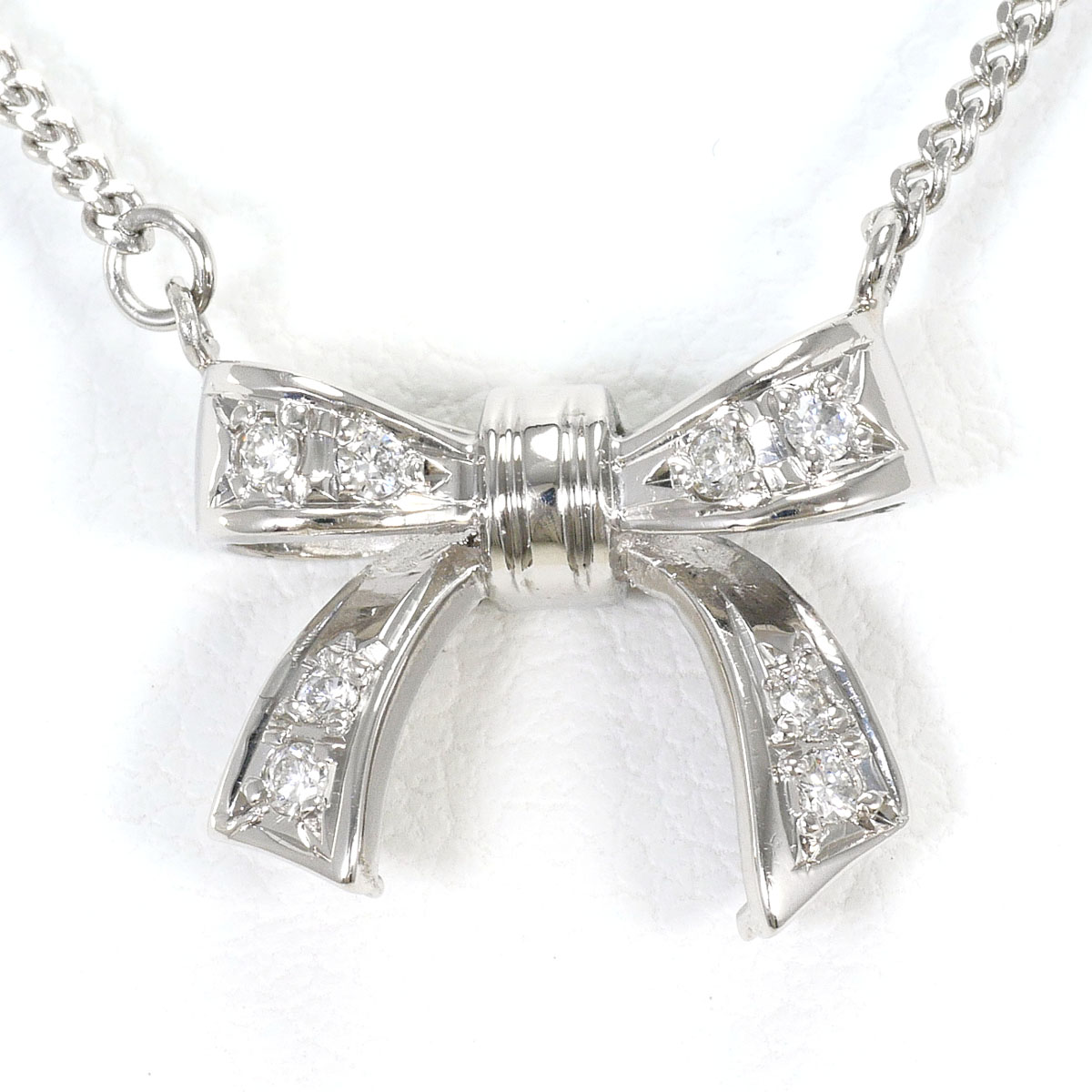 PT/プラチナ PT850/プラチナ ネックレス ダイヤ 0.08 ct 鑑別書 約40cm 総重量約5.3g ジュエリー 送料無料 新品同様 【中古】 ギフトラッピング無料|ワンダープライス 店