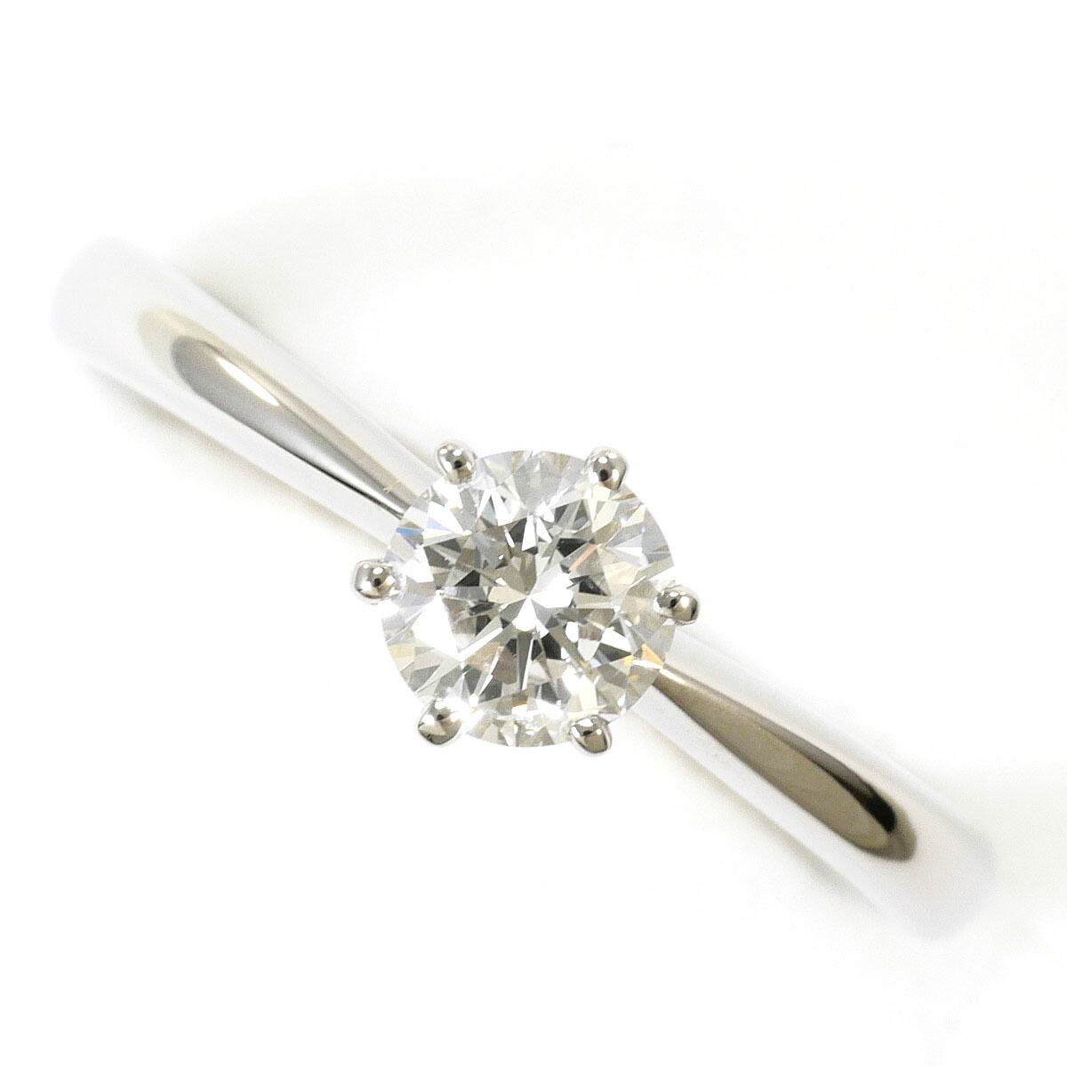 PT900/プラチナ リング・指輪 11号 ダイヤ 0.445ct VS1 鑑定書 総重量約3.4g ジュエリー 送料無料 新品同様 【中古】 ギフトラッピング無料｜ワンダープライス　店