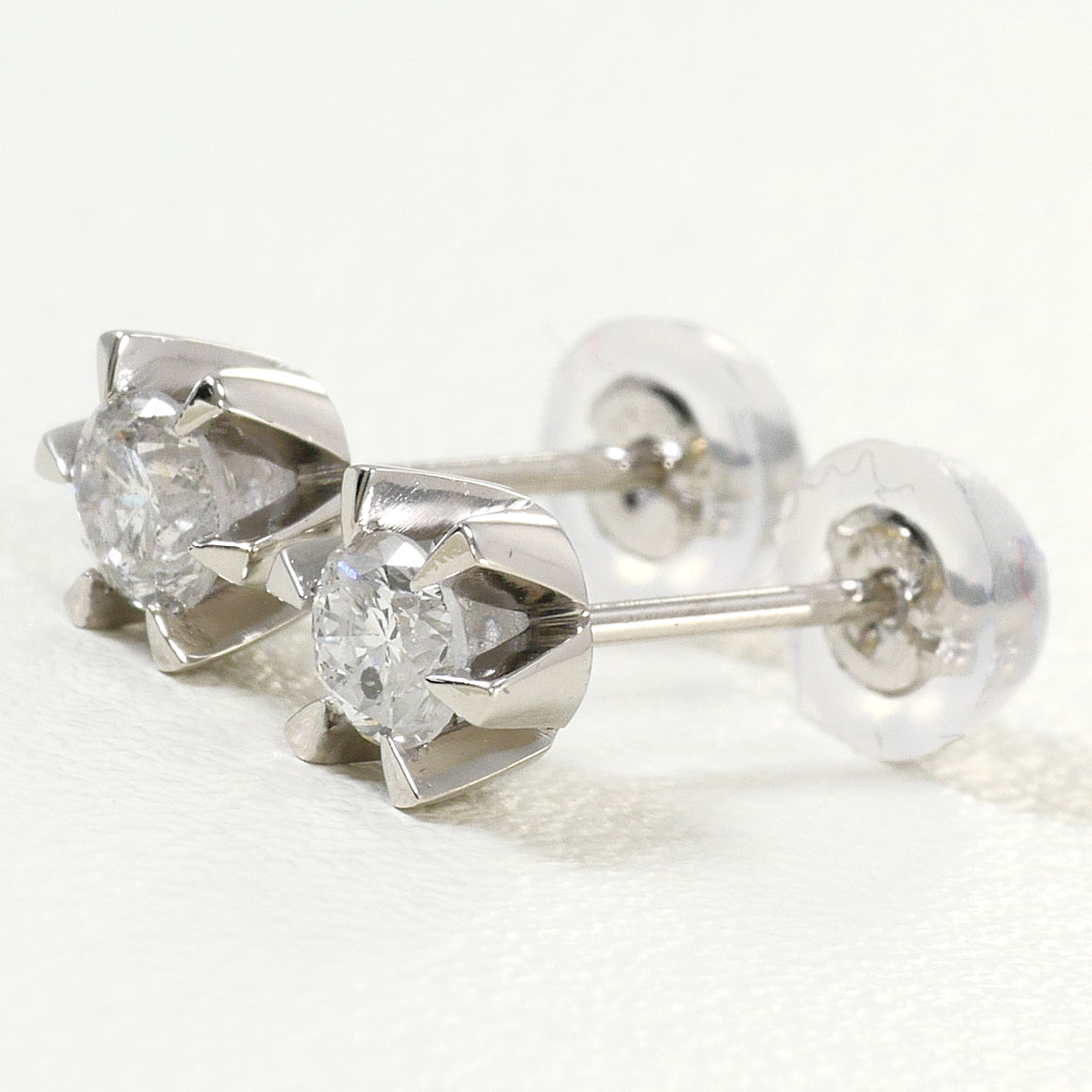 PT/プラチナ ピアス ダイヤ 0.15ct 総重量約1.0g ジュエリー 送料無料 新品同様 【中古】 ギフトラッピング無料｜ワンダープライス　店