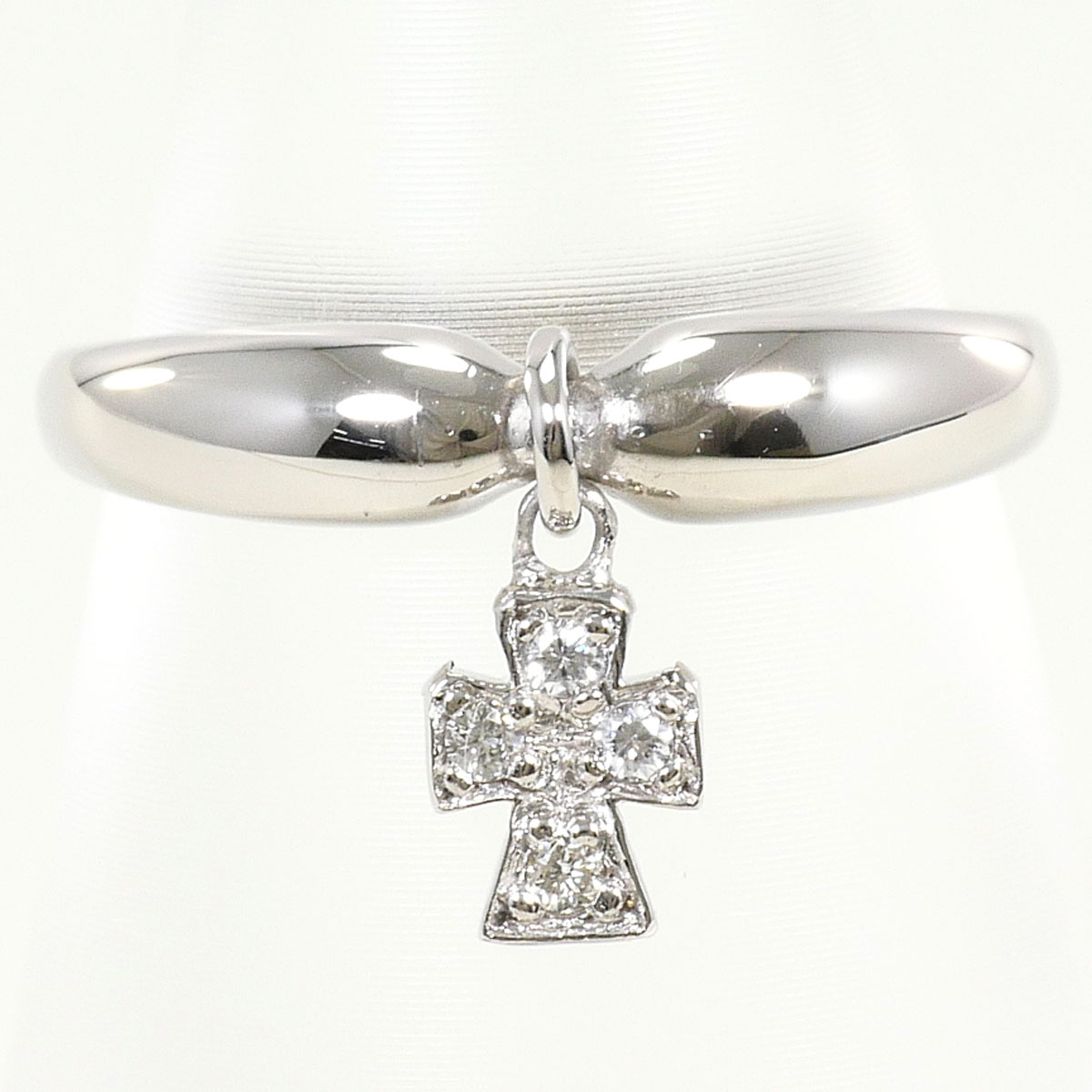 PT900/プラチナ リング・指輪 5.5号 ダイヤ 0.04 ct 総重量約3.0g ジュエリー 送料無料 新品同様 【中古】 ギフトラッピング無料｜ワンダープライス　店
