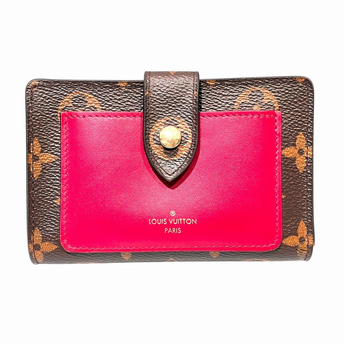 ルイ・ヴィトン LOUIS VUITTON ポルトフォイユジュリエット 二つ折り紙入れ モノグラム トアル地 M69433 貨物輸送無料 【中古】