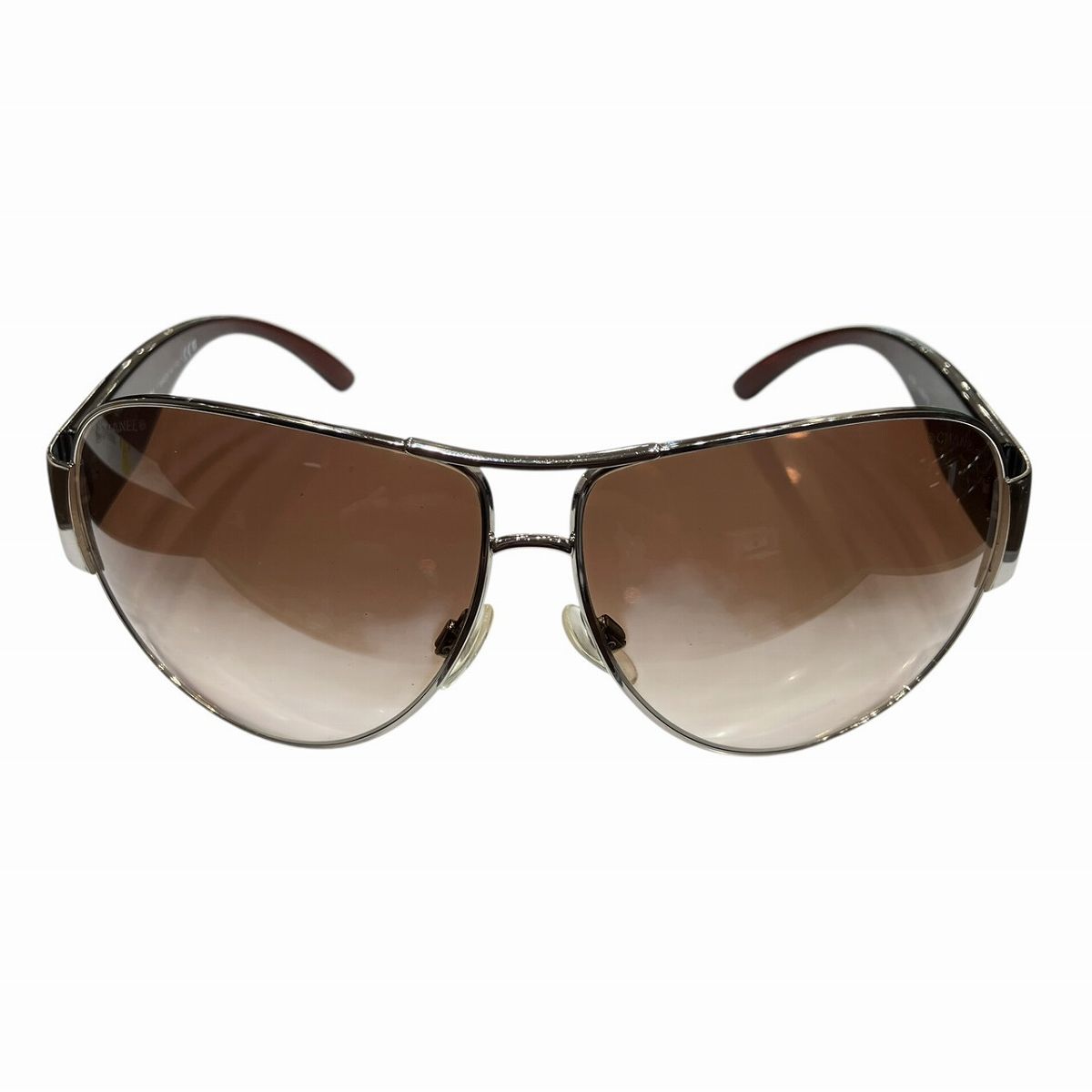 シャネル CHANEL 黒眼鏡 可塑性物質 金属元素 4128 c.259/13 貨物輸送無料 【中古】