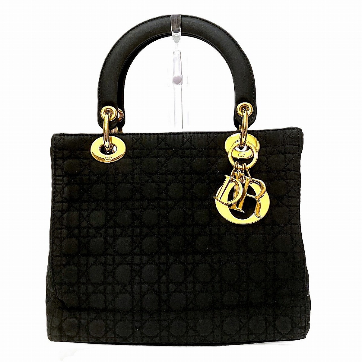ディオール Christian Dior レディディオール  ハンドバック カナージュ  ナイロン 貨物輸送無料 【中古】