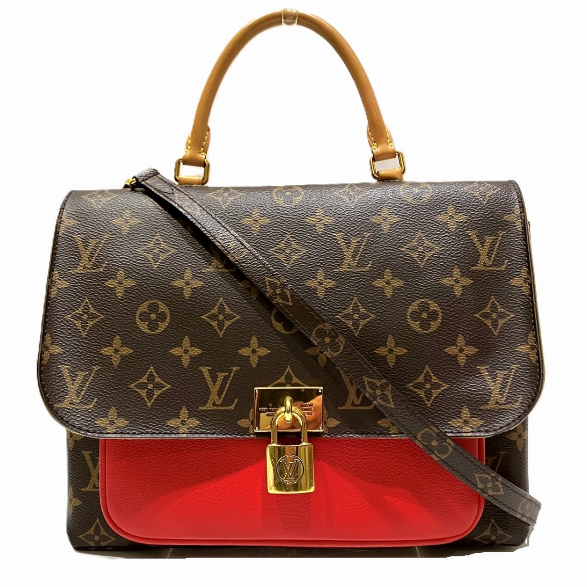 ルイ・ヴィトン LOUIS VUITTON マリニャン ハンドバック モノグラム なめし革 トアル地 M44286 貨物輸送無料 【中古】