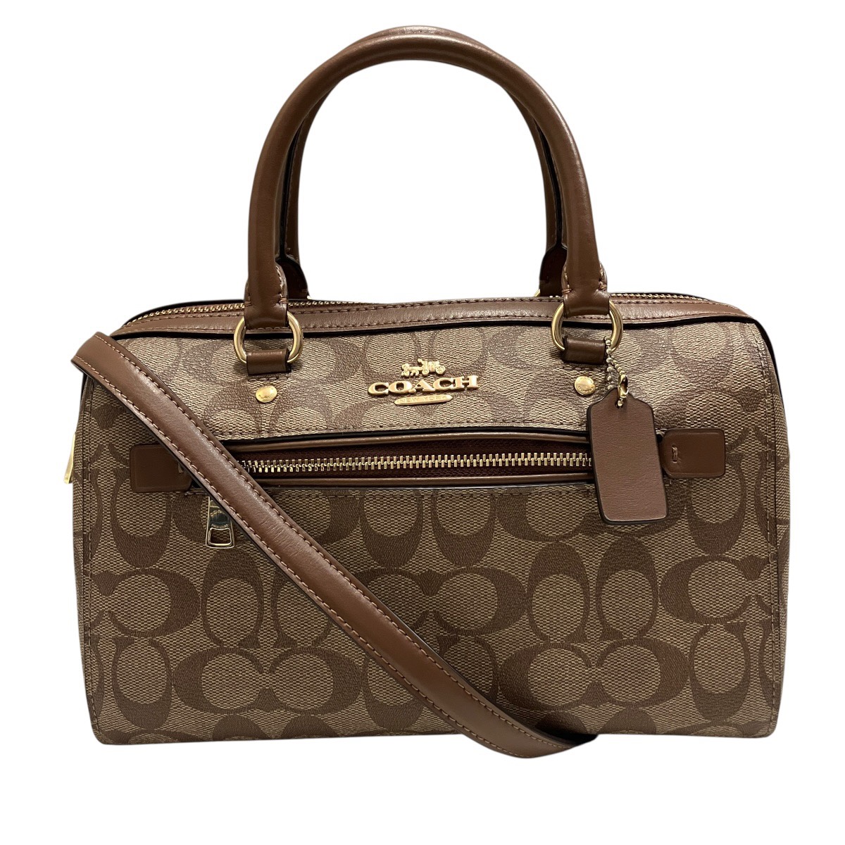 コーチ職 COACH 置き目アン サッチェル ハンドバック 名書き F83607 貨物輸送無料 【中古】