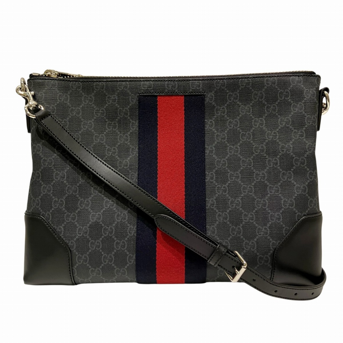 グッチ GUCCI ショルダーバッグ GGスプリーム なめし革 帆布 474139 貨物輸送無料 【中古】