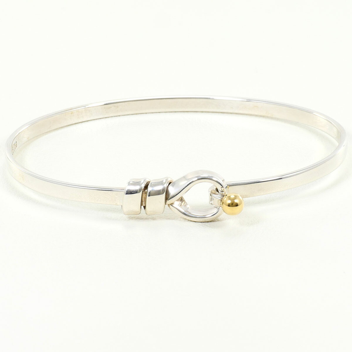 ティファニー TIFFANY\u0026Co. 優しいこと航空マイル しろがね色925 K18YG バングル 総掛け目約12.0g 宝飾品 貨物輸送無料 新品負けず劣らず 【中古】 ギフトラッピング無料