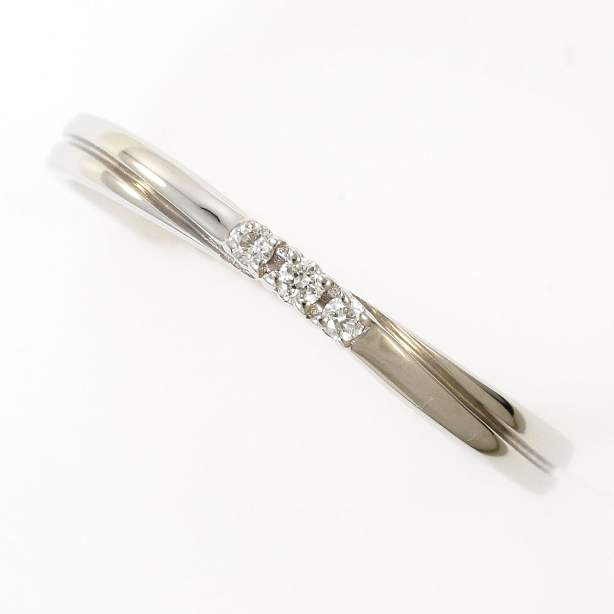 スタージュエリー STAR JEWELRY K10WG リング・指輪 10.5号 ダイヤ 0.02ct 総重量約1.1g ジュエリー 送料無料 新品同様 【中古】 ギフトラッピング無料｜ワンダープライス　店